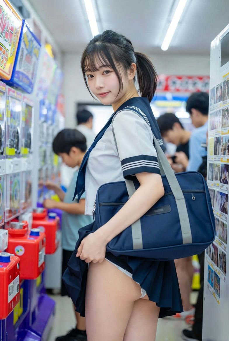 JK露出遊戯 〜危険で甘い、制服めくりプレイ〜 サンプル4ページ目
