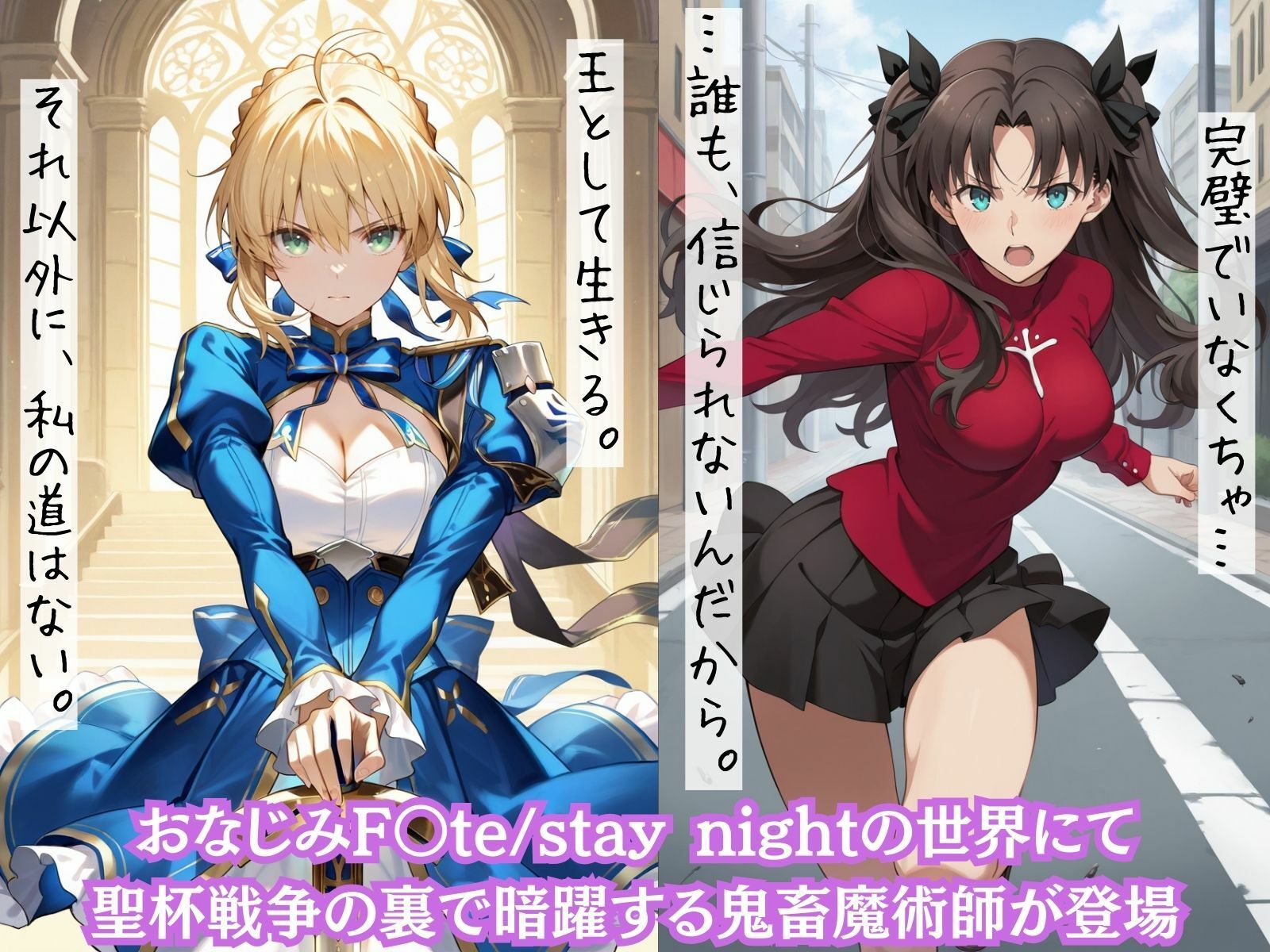 もしも誇り高き美少女ヒロインたちを〇〇の力で強●的に快楽堕ちさせたら？  Fate/stay night 編 サンプル1ページ目