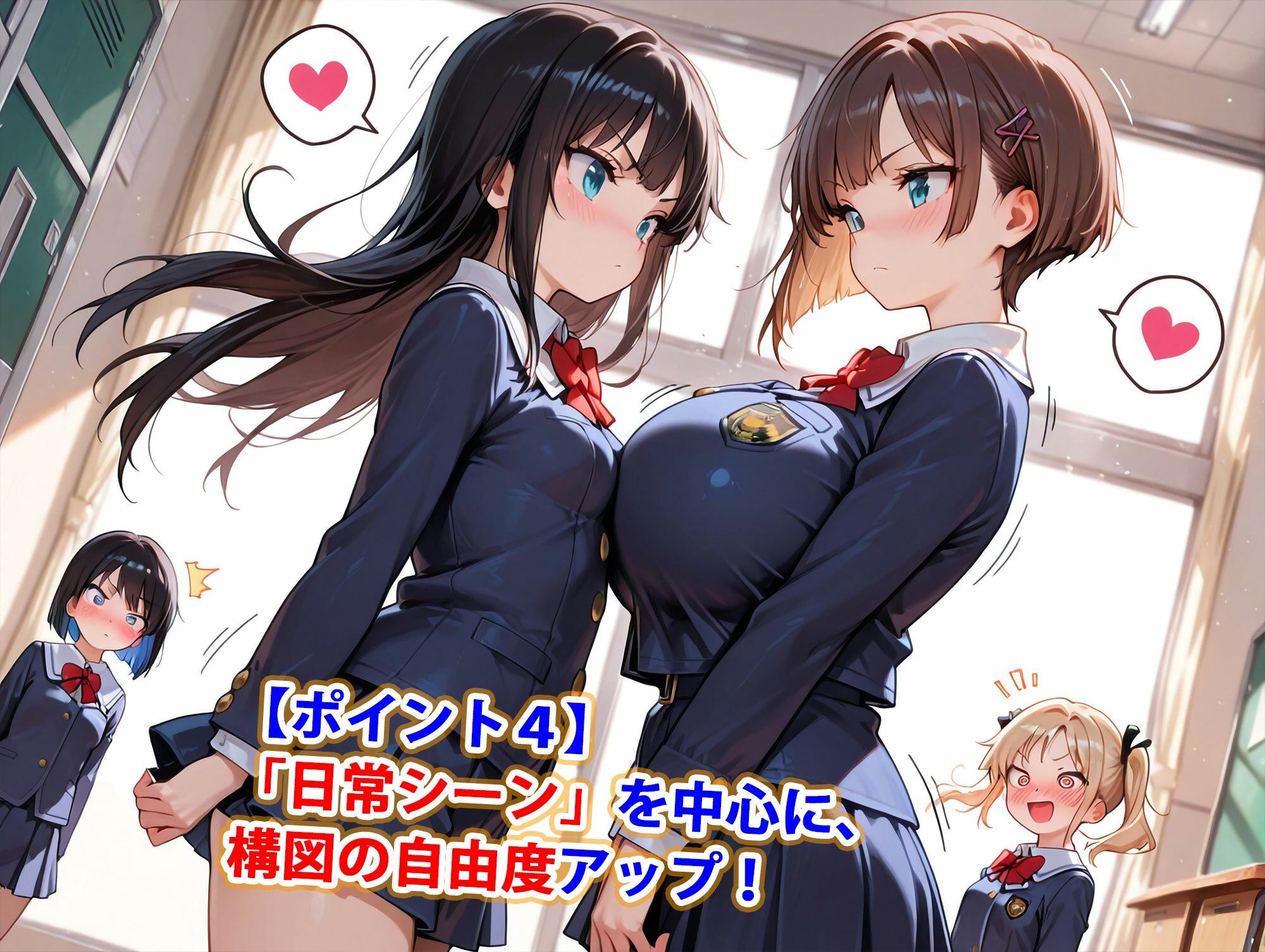 真巨乳ハーレム学園ブレザー制服の新入生編 サンプル5ページ目