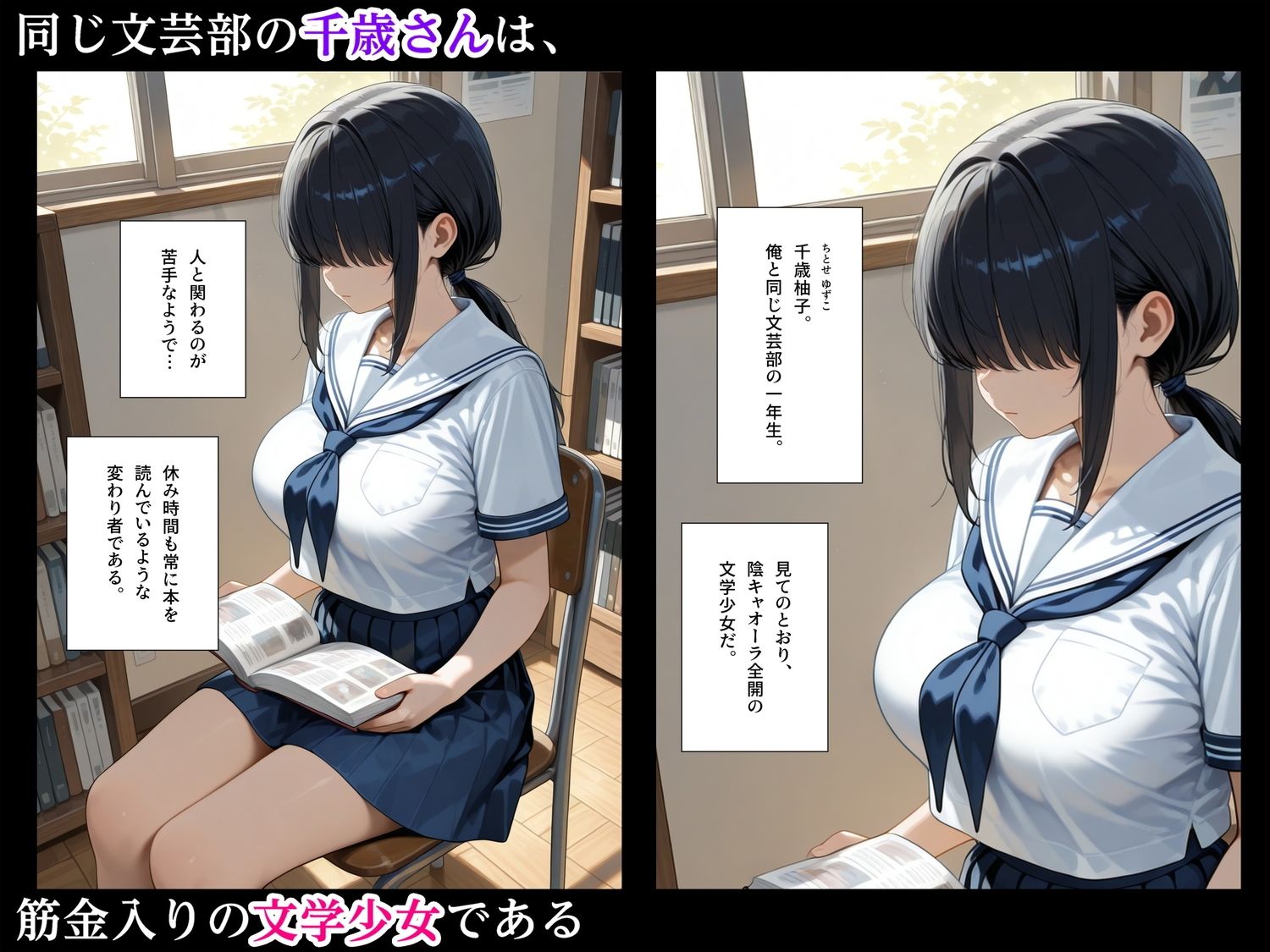 文学少女は犯●れたい〜ミラクルアプリで陰キャ女子の本性がわかったので犯しまくる〜 サンプル1ページ目