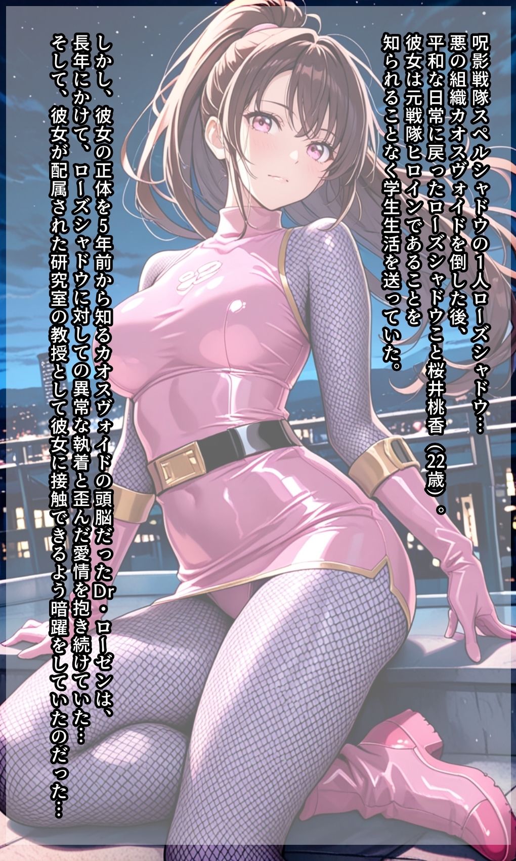 元戦隊ピンクへの歪んだ愛  〜快楽暗示に堕ちるローズシャドウ〜 サンプル2ページ目
