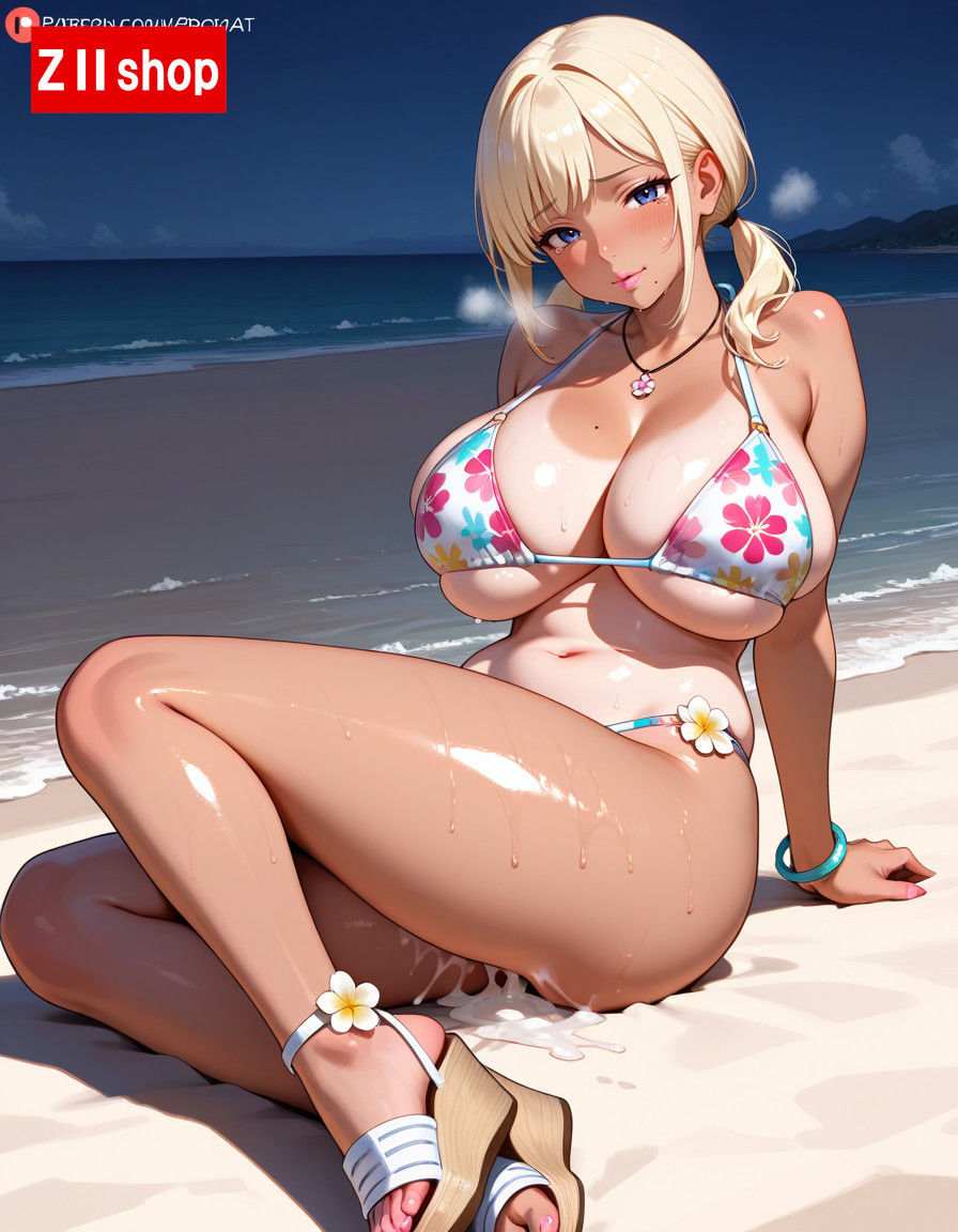 【爆乳・むちむち】151枚 ギャル  ビキニ！！ 高画質で贈る、野外ビキニギャルとの濃厚SEX サンプル9ページ目