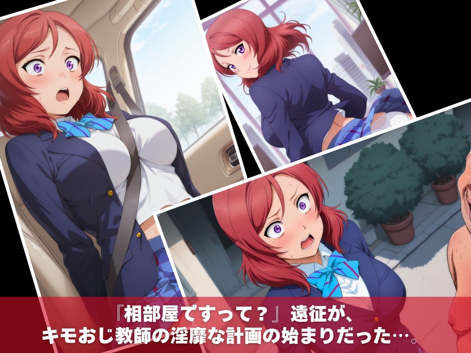 ラ●ライブ！肉便器アイドルプロジェクト〜キモおじ教師の肉便器育成計画〜 サンプル1ページ目