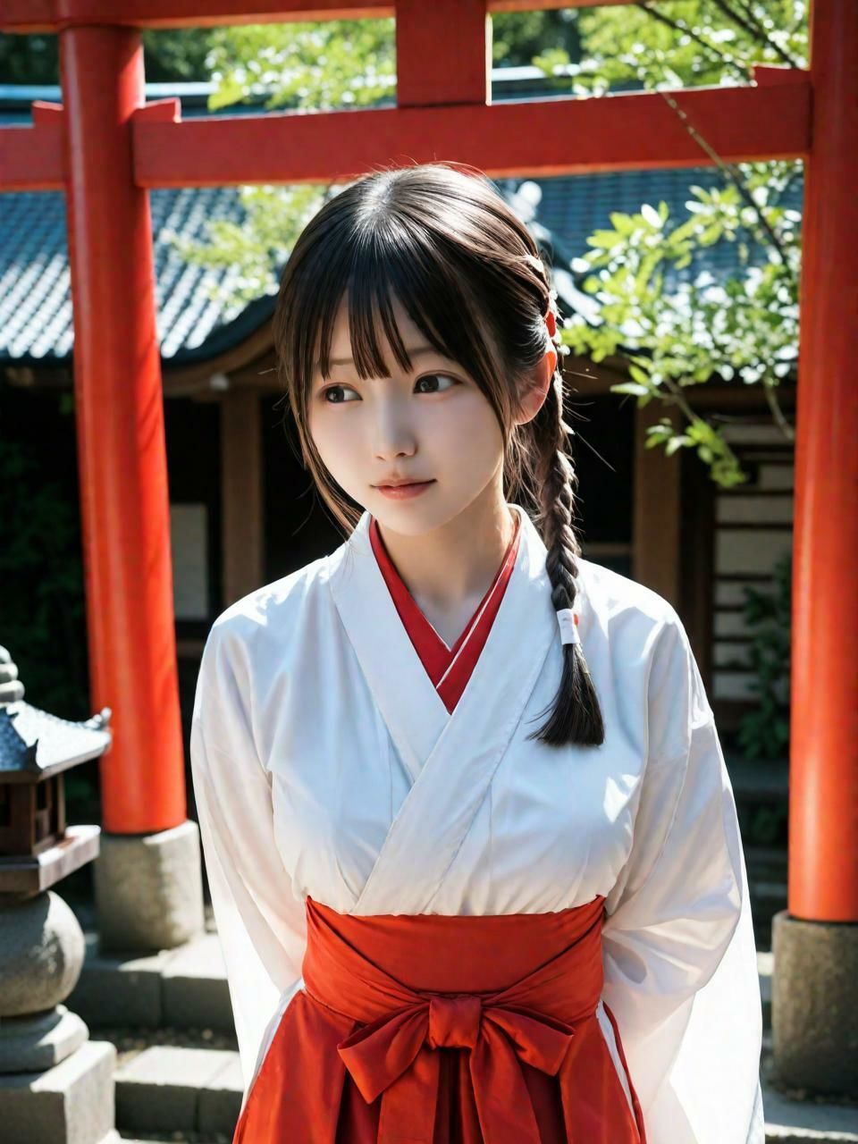 巫女といけないこと（253枚）【実写系AI超リアルCG集ult】 サンプル2ページ目