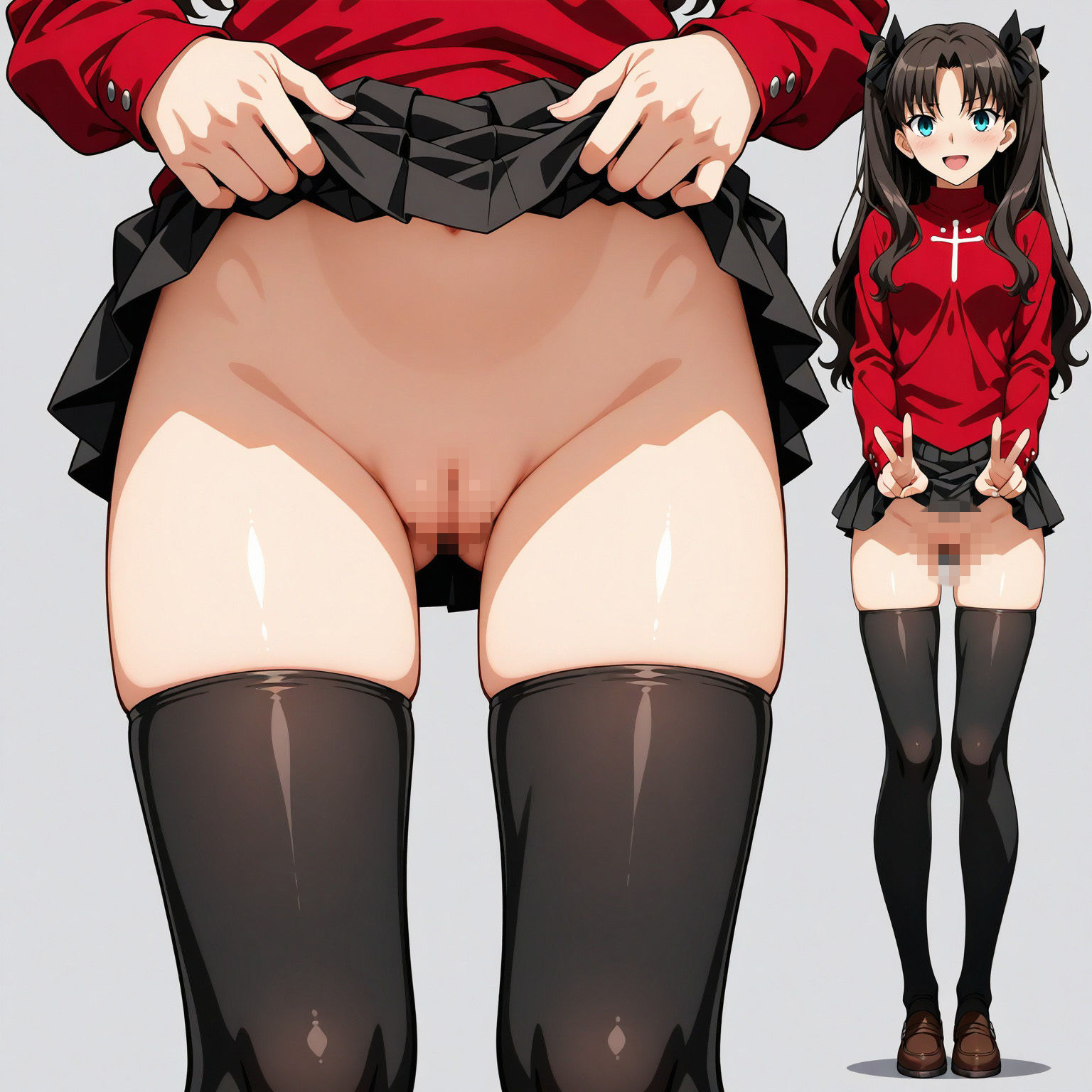 立ち絵とたくしあげ【Fate/stay night風1】 サンプル8ページ目