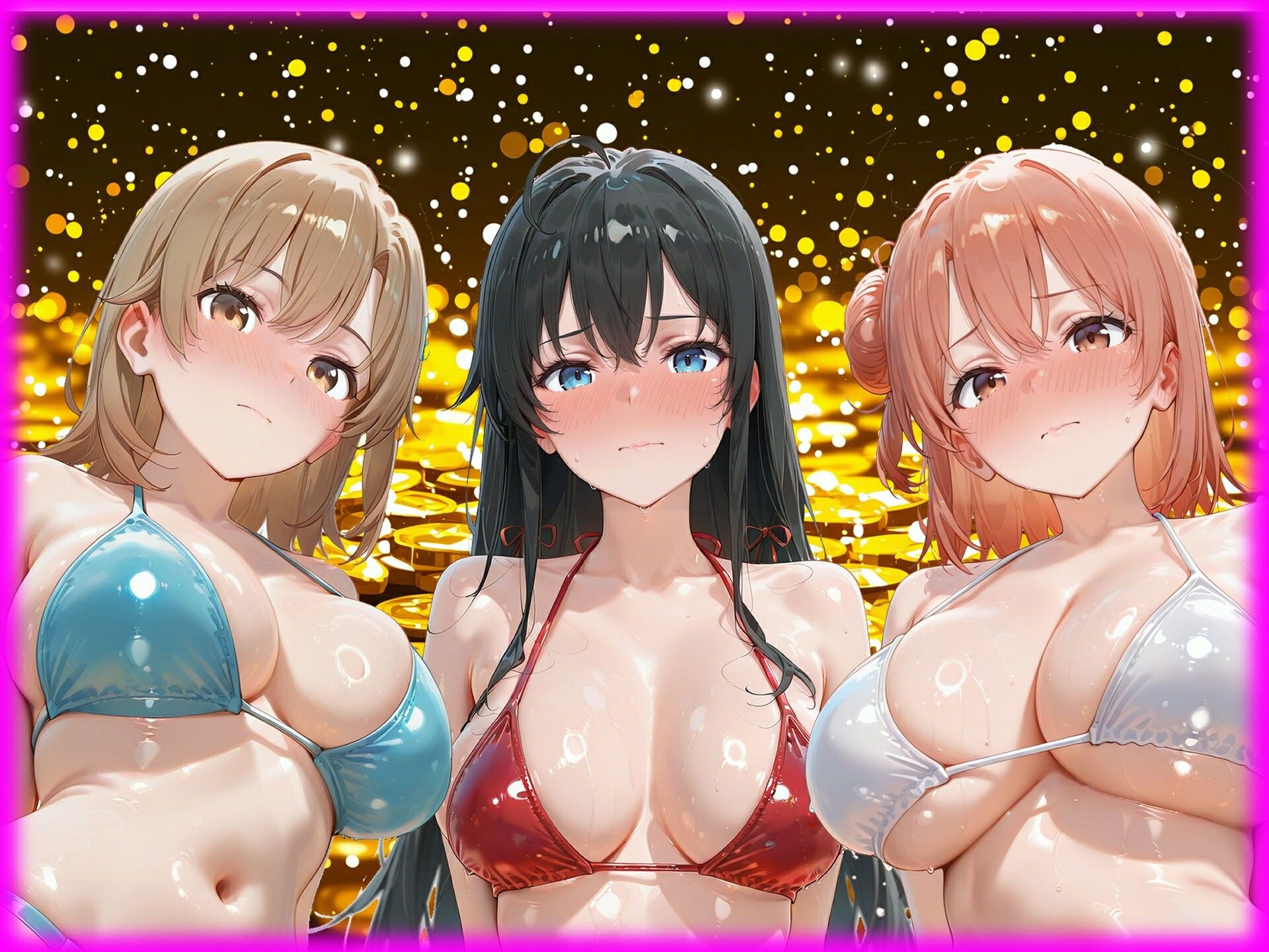 パパ活ヒロインと膣内射精えっちする話  俺ガ〇ルの三人編  由比ヶ浜〇衣＆雪ノ〇雪乃＆一色〇ろは サンプル1ページ目