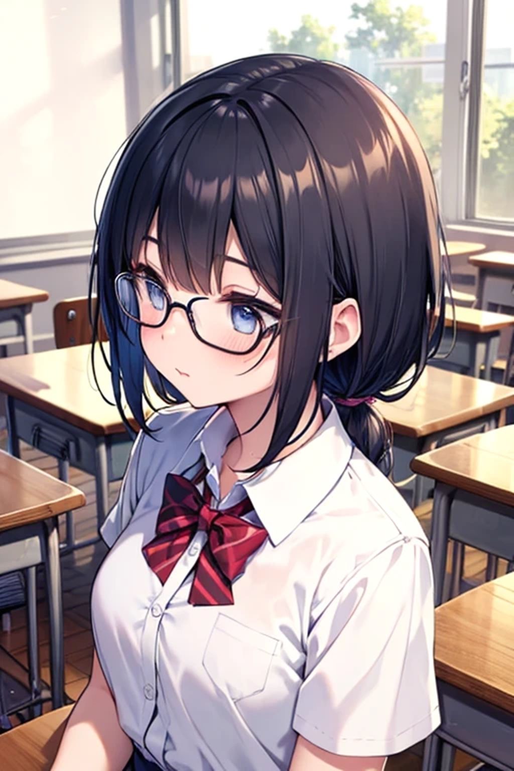 真面目な眼鏡っ子のハメはずし サンプル2ページ目