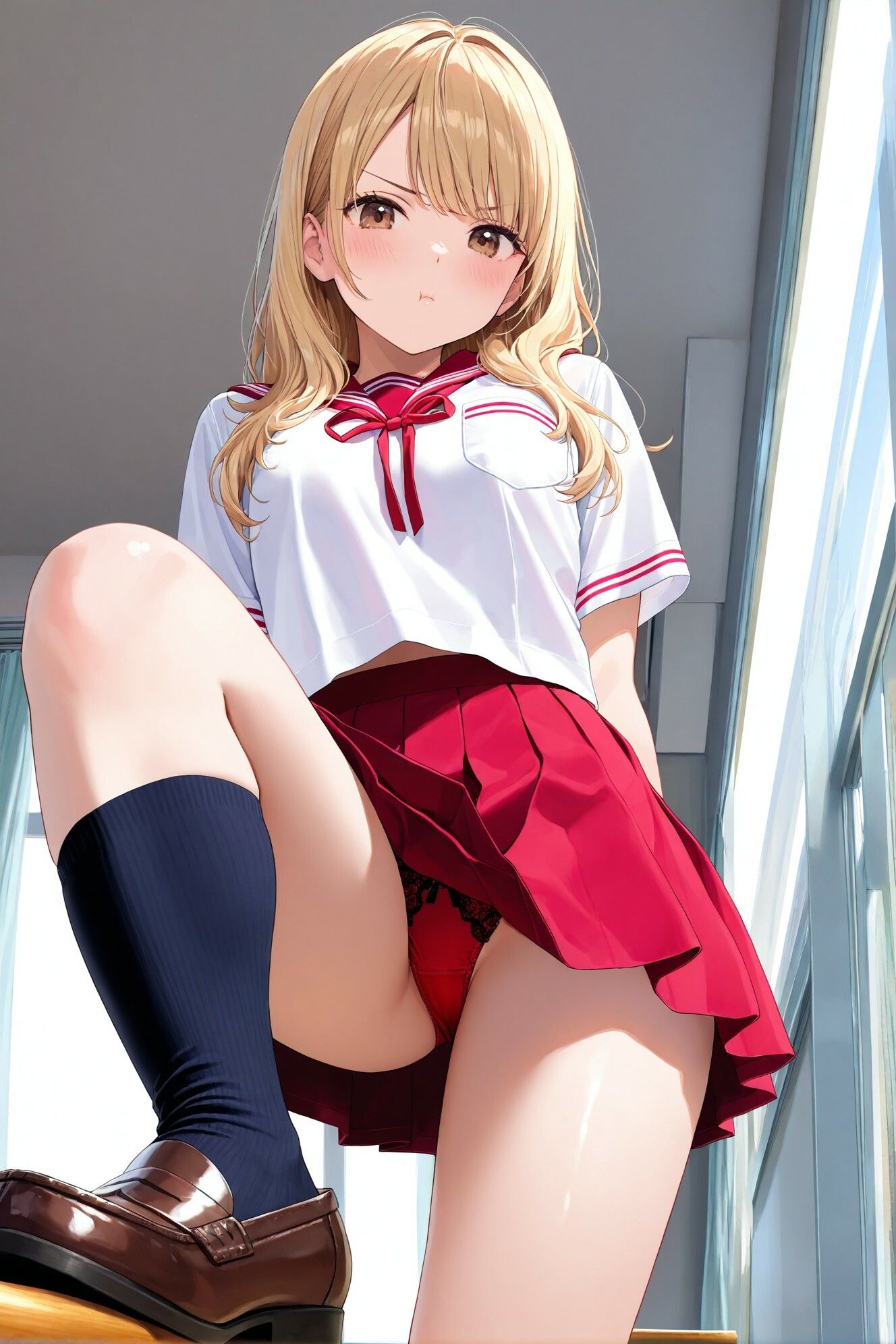 黒ハイソックスJKの踏みつけパンチラ  Vol.2 サンプル2ページ目