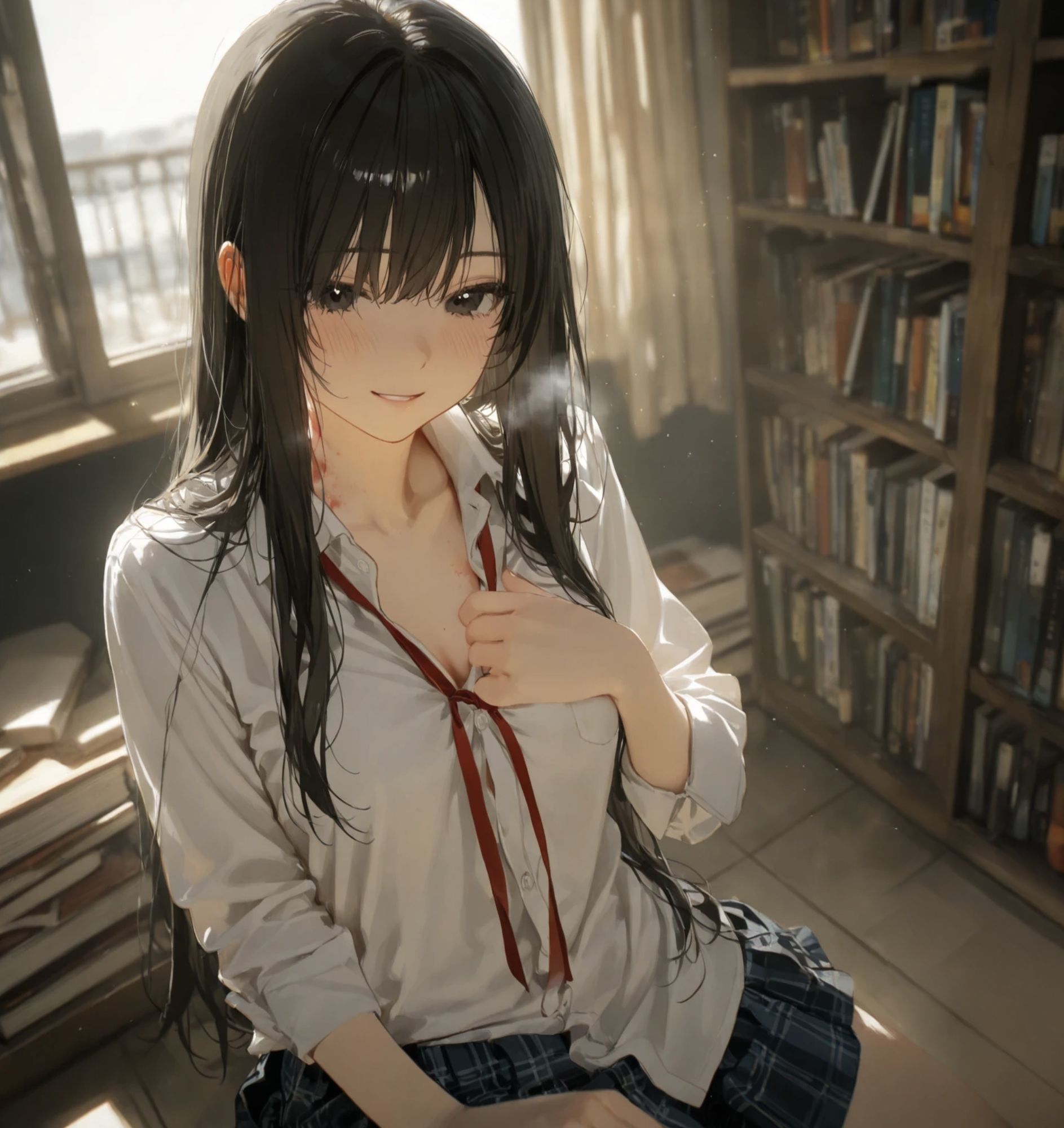 〜if:閉架書庫、彼女と綴るもう一つの初恋:ほどけないリボン〜春、想いをほどく彼女たち サンプル2ページ目