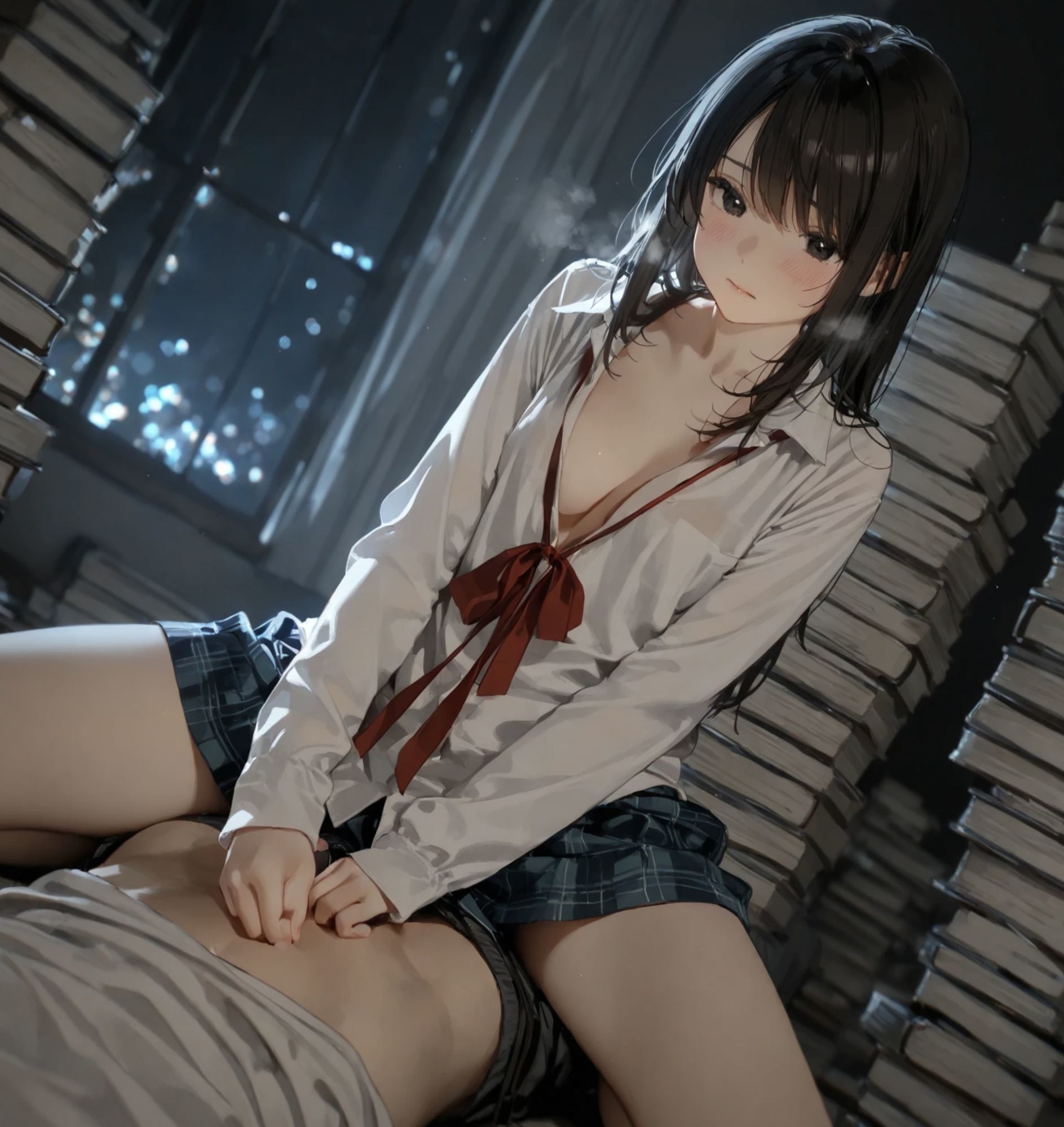 〜if:閉架書庫、彼女と綴るもう一つの初恋:ほどけないリボン〜春、想いをほどく彼女たち サンプル3ページ目