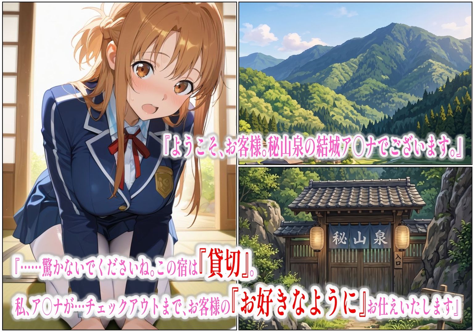 【貸切ヒロイン温泉宿】-チェックアウトまで僕の性○隷-結城ア○ナ編 サンプル2ページ目