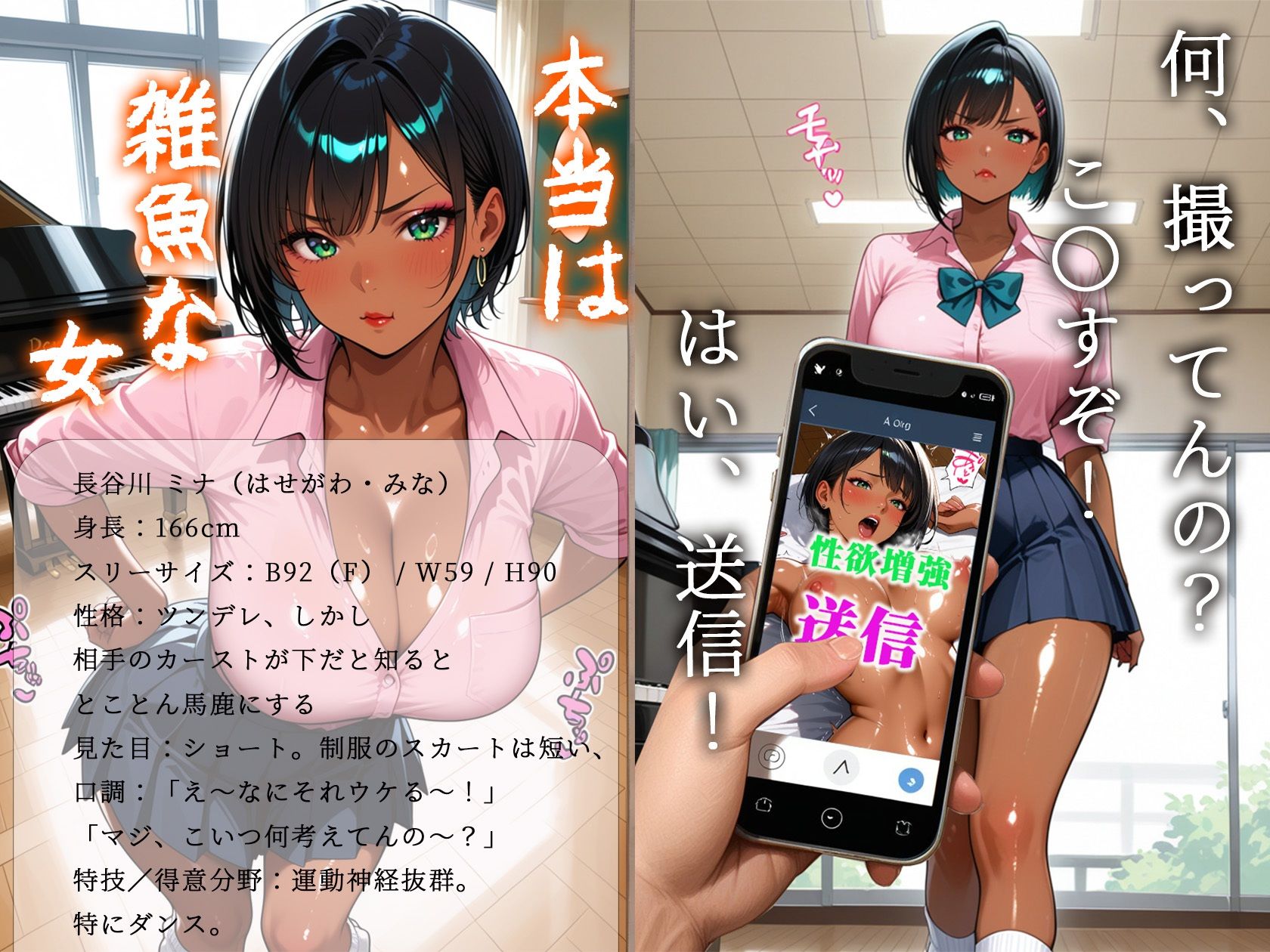黒ギャルだけに効く性欲増量アプリでムカつく奴らを分からせまくった サンプル8ページ目