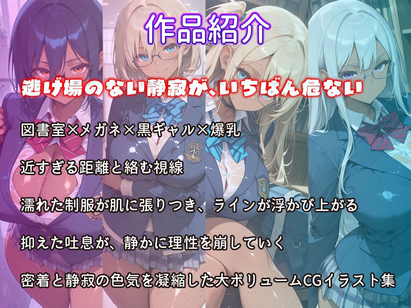 放課後の図書室で眼鏡黒ギャルに囲まれたら逃げ場がない件 サンプル2ページ目