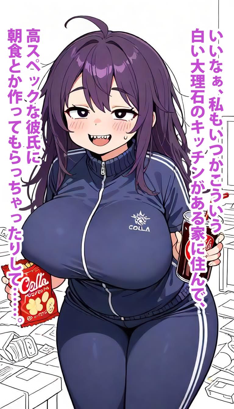 自堕落スパイラル 〜ジャージの隙間から溢れる幸せの肉塊？〜 サンプル1ページ目