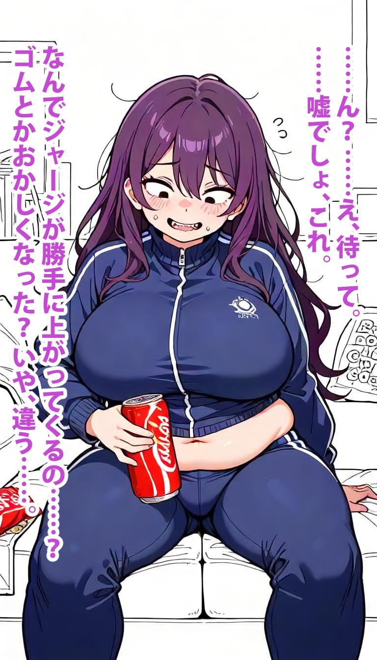 自堕落スパイラル 〜ジャージの隙間から溢れる幸せの肉塊？〜 サンプル2ページ目