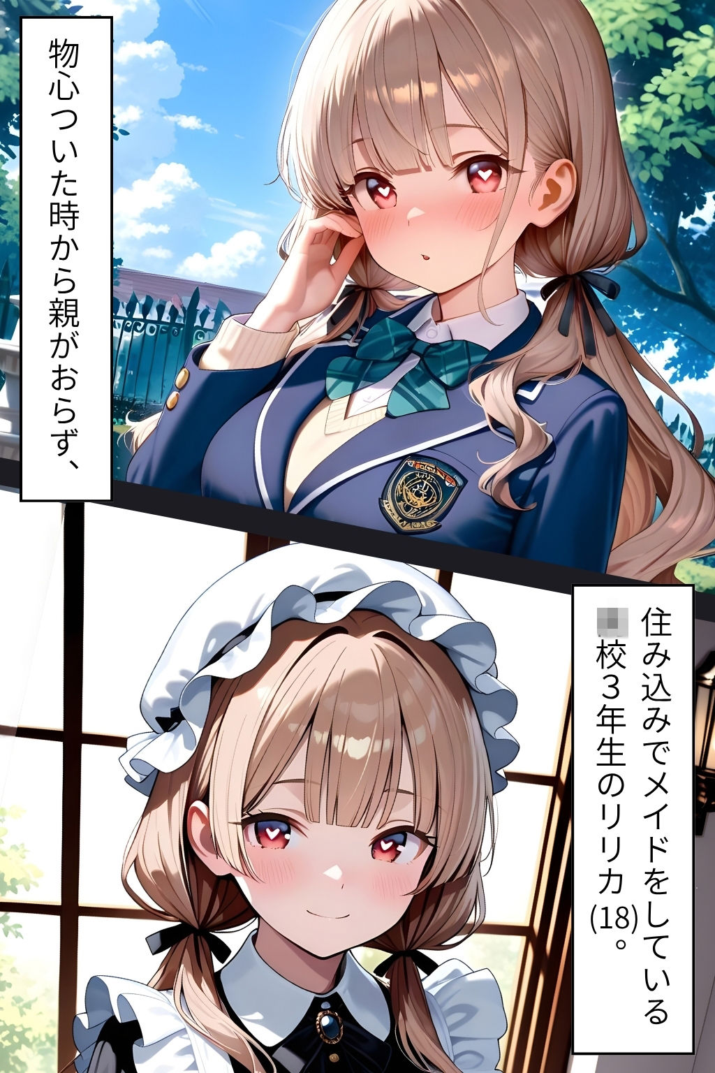 お化け屋敷の住み込みメイド 〜 ご主人様の命令は絶対（はーと）どんどんエッチにされちゃう開発日記（前編） 〜 サンプル1ページ目