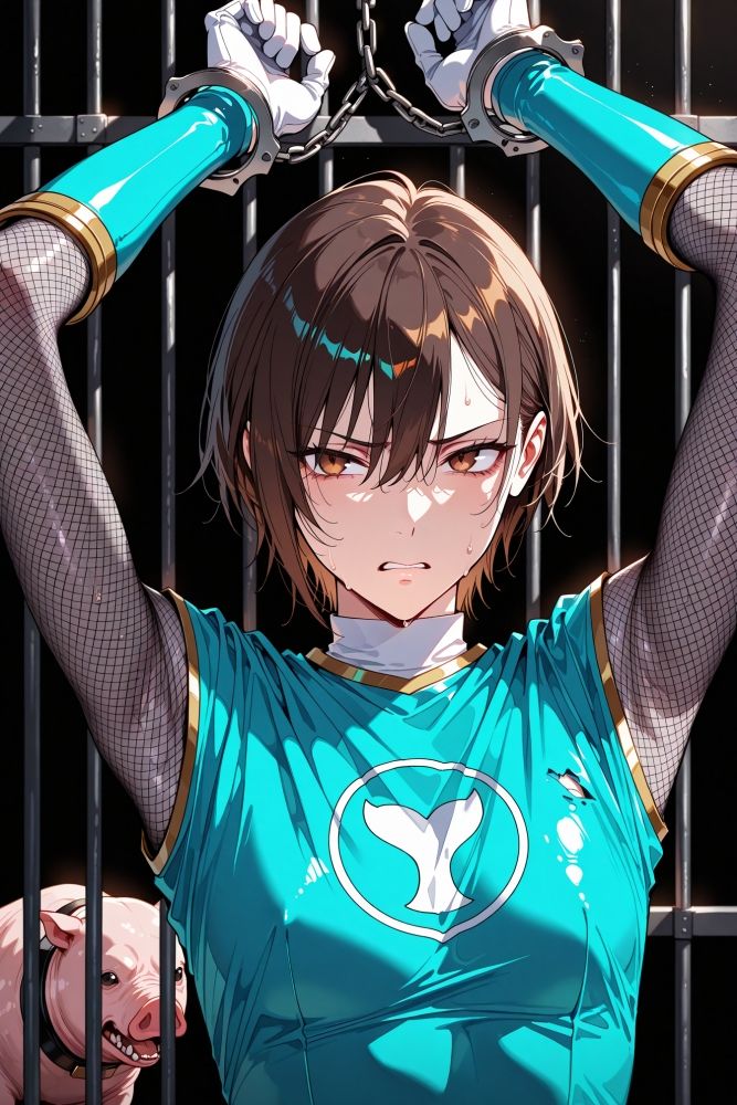 忍者レンジャーのブタ怪人堕ち サンプル4ページ目