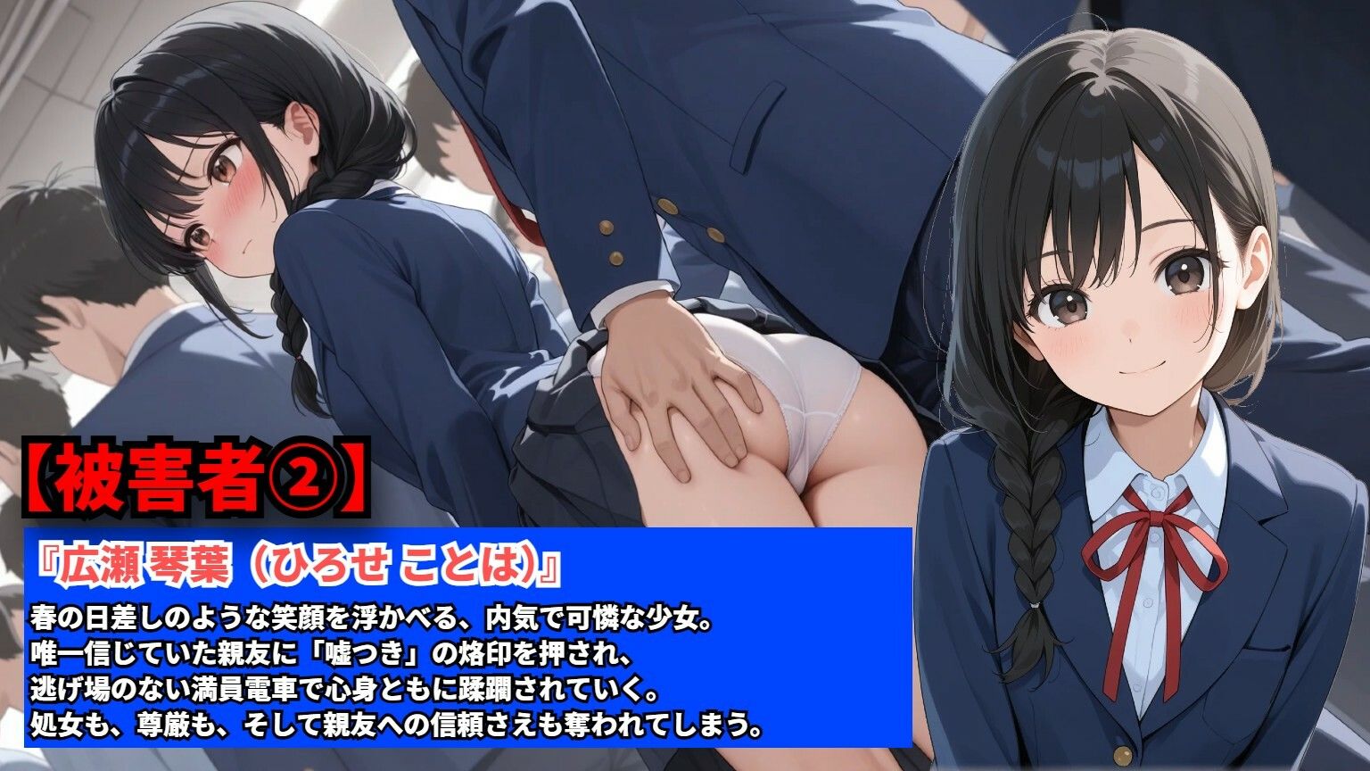 【羞恥体験告白】冤罪電車  助けてと叫んだその声が私と親友を壊していく サンプル2ページ目
