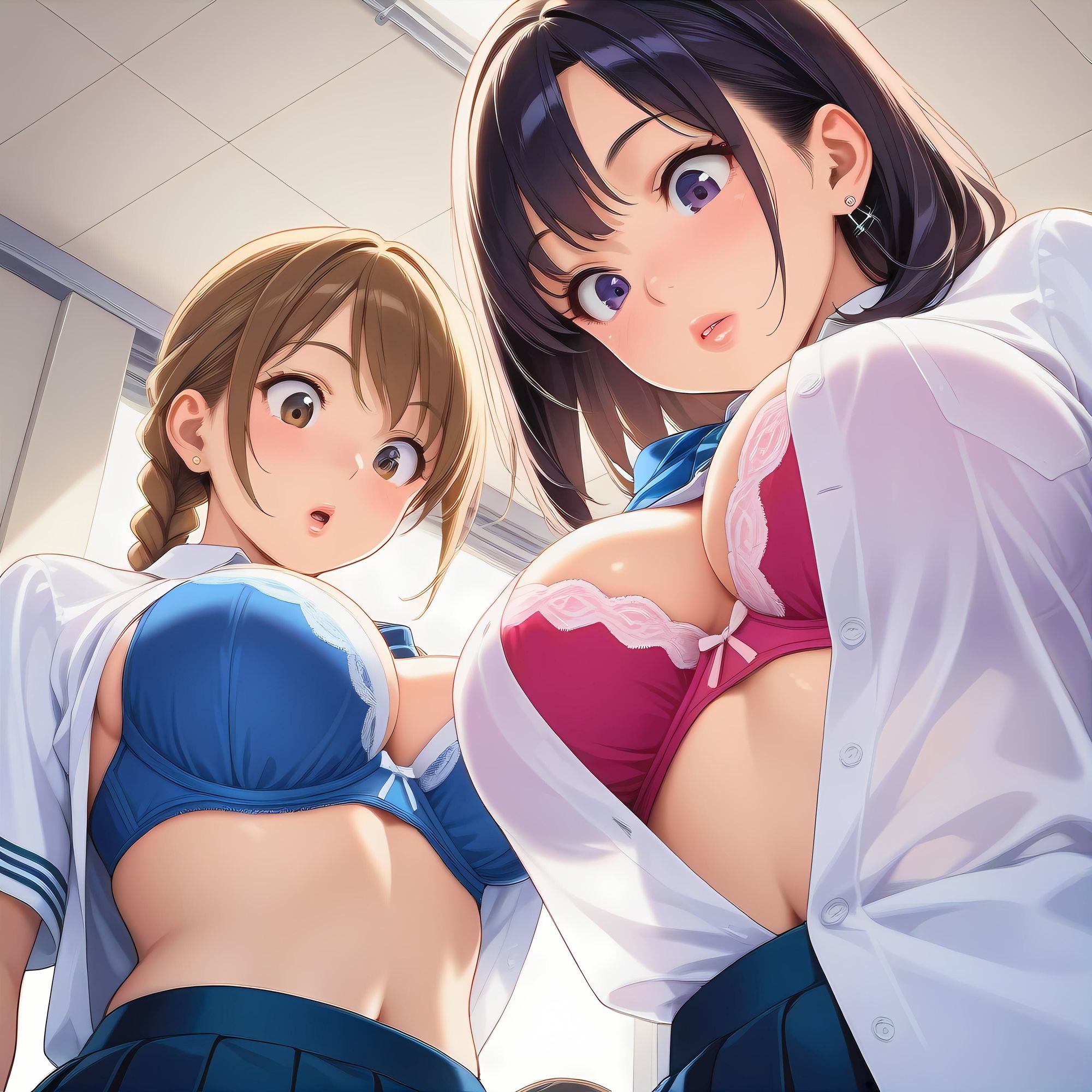 AIイラストフェティシズム『制服とブラ』 サンプル6ページ目