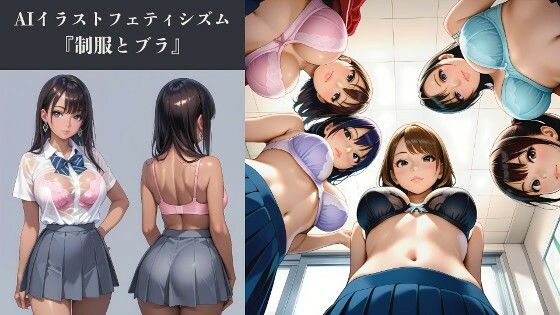 AIイラストフェティシズム『制服とブラ』