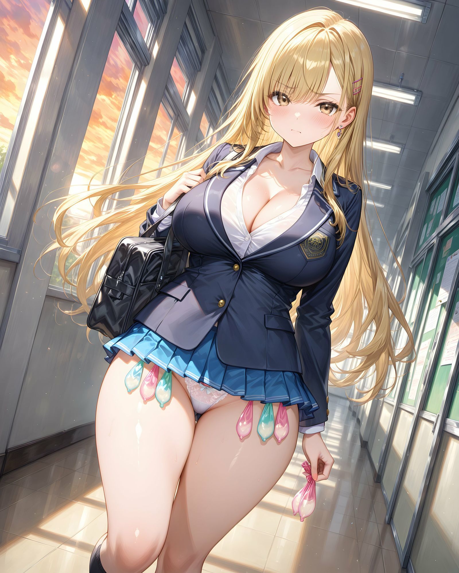 超ミニスカ学園 番外編〜パンツ丸見えJKのパンチラ観察したり、見抜きしたり、射精のお手伝いしてもらうイラスト集〜 サンプル10ページ目