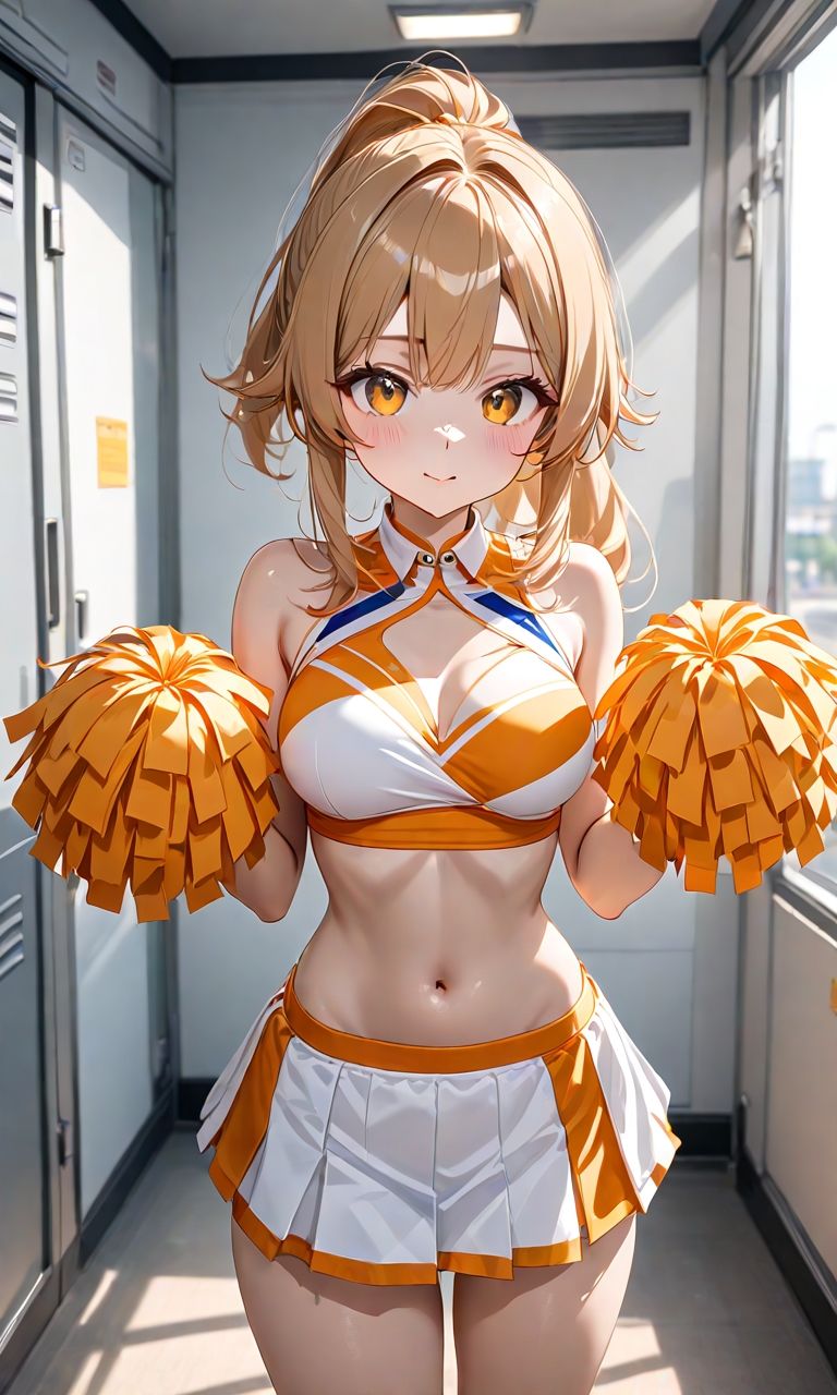 金髪ポニテ美女チアガール サンプル1ページ目