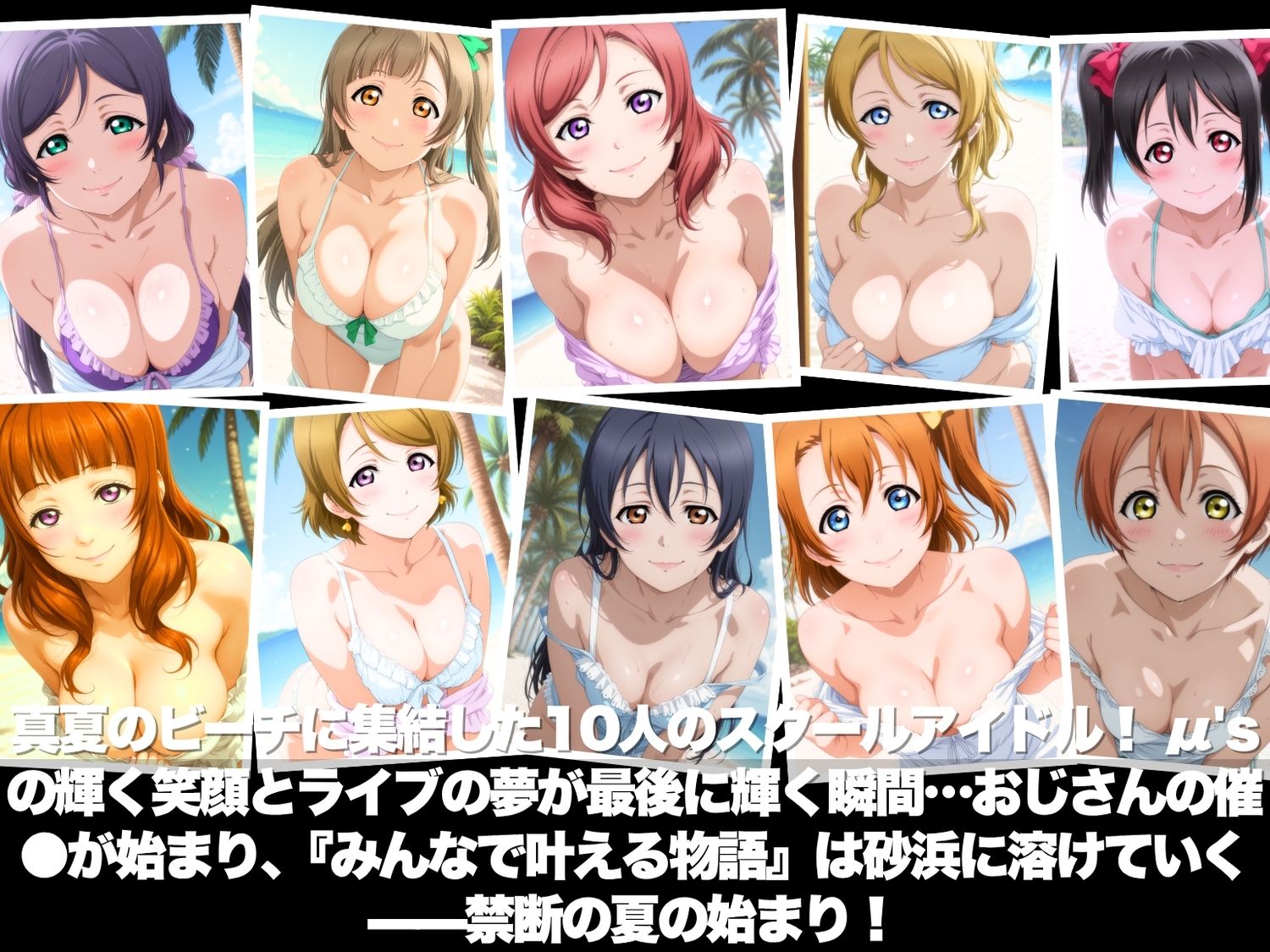真夏の海辺で堕ちて  〜おじさんの虜になって妊娠するまで〜  ラブラ●ブ！ 編 サンプル1ページ目