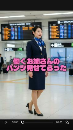 キャビンアテンダントさんのパンツ見せてもらったw サンプル1ページ目