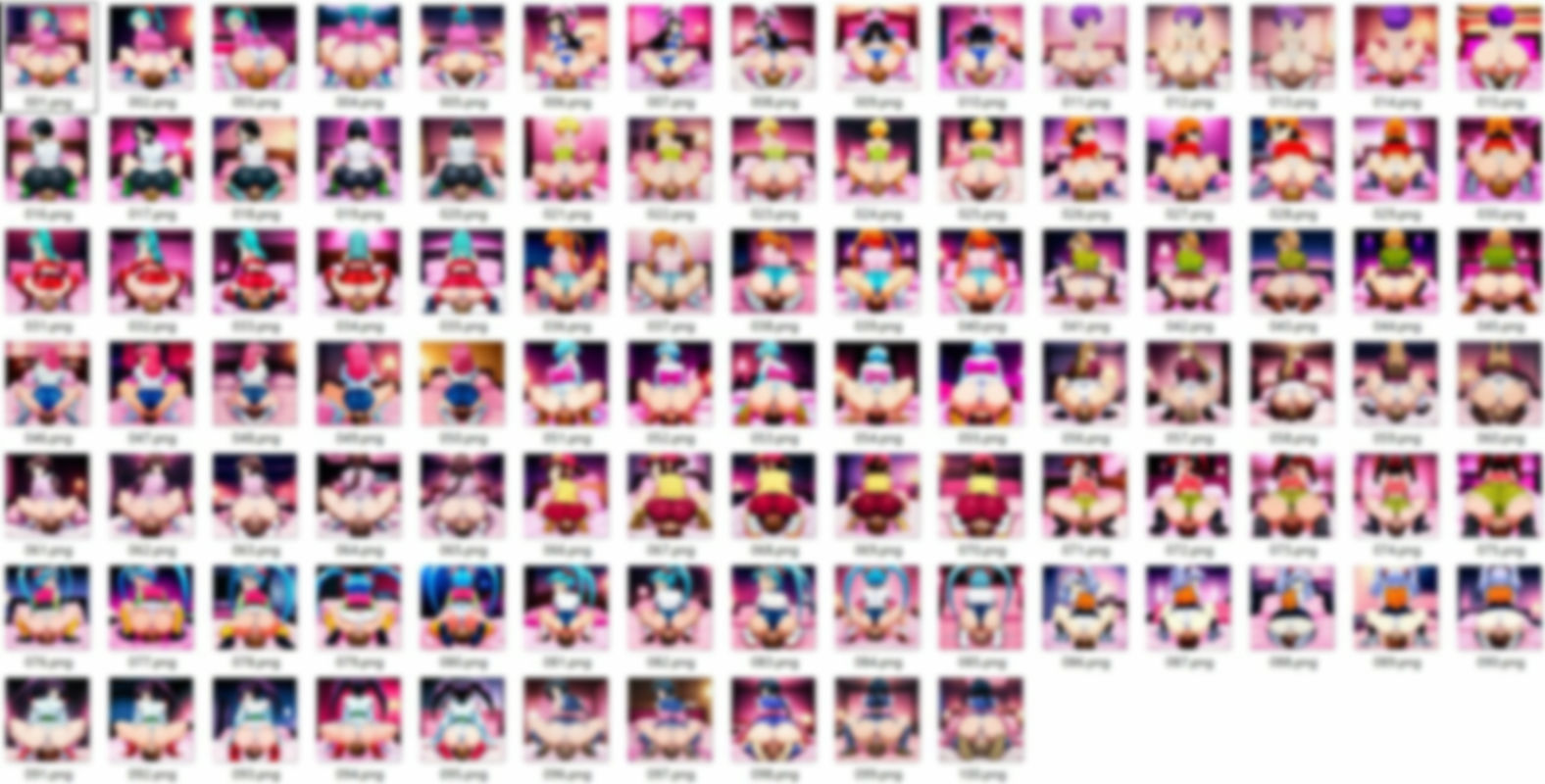 キャラ色々顔面騎乗CG集3 サンプル1ページ目