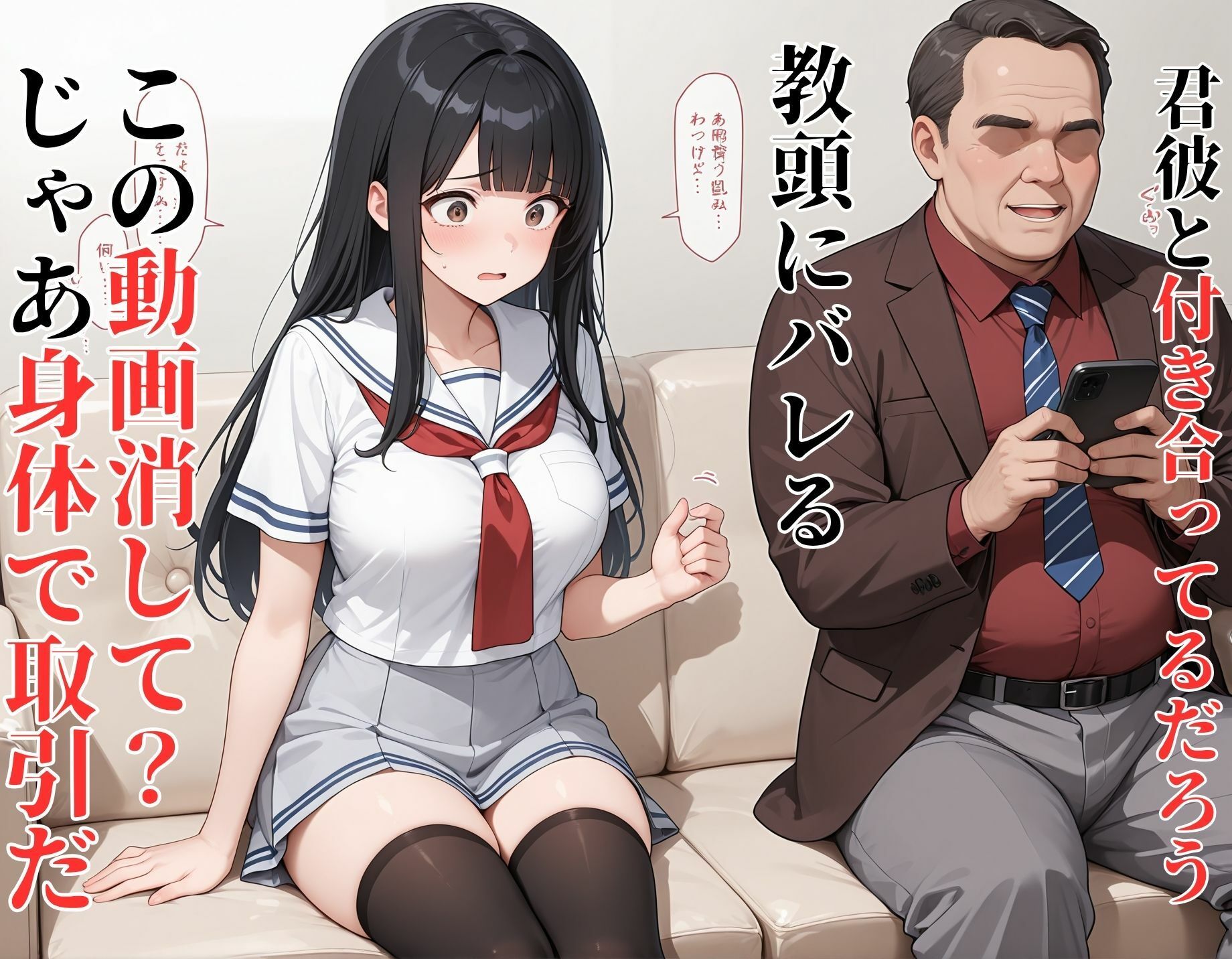 女子校生が教師と交際、教頭にバレ弱みを握られ何度も無理やりセックス→快楽堕ち サンプル3ページ目