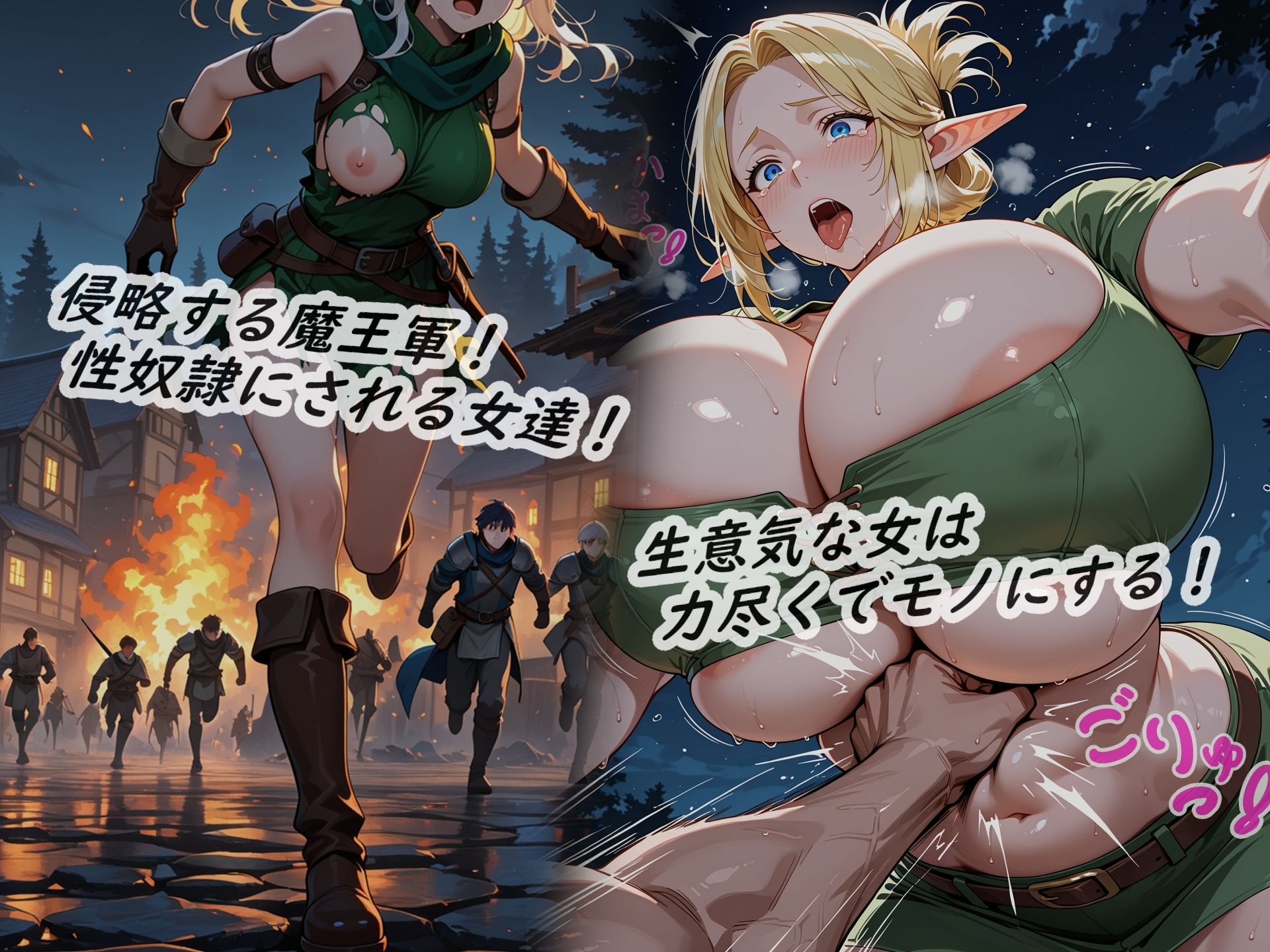 イラストノベル『転生した死霊術師はエルフの人妻剣士を…』 サンプル1ページ目