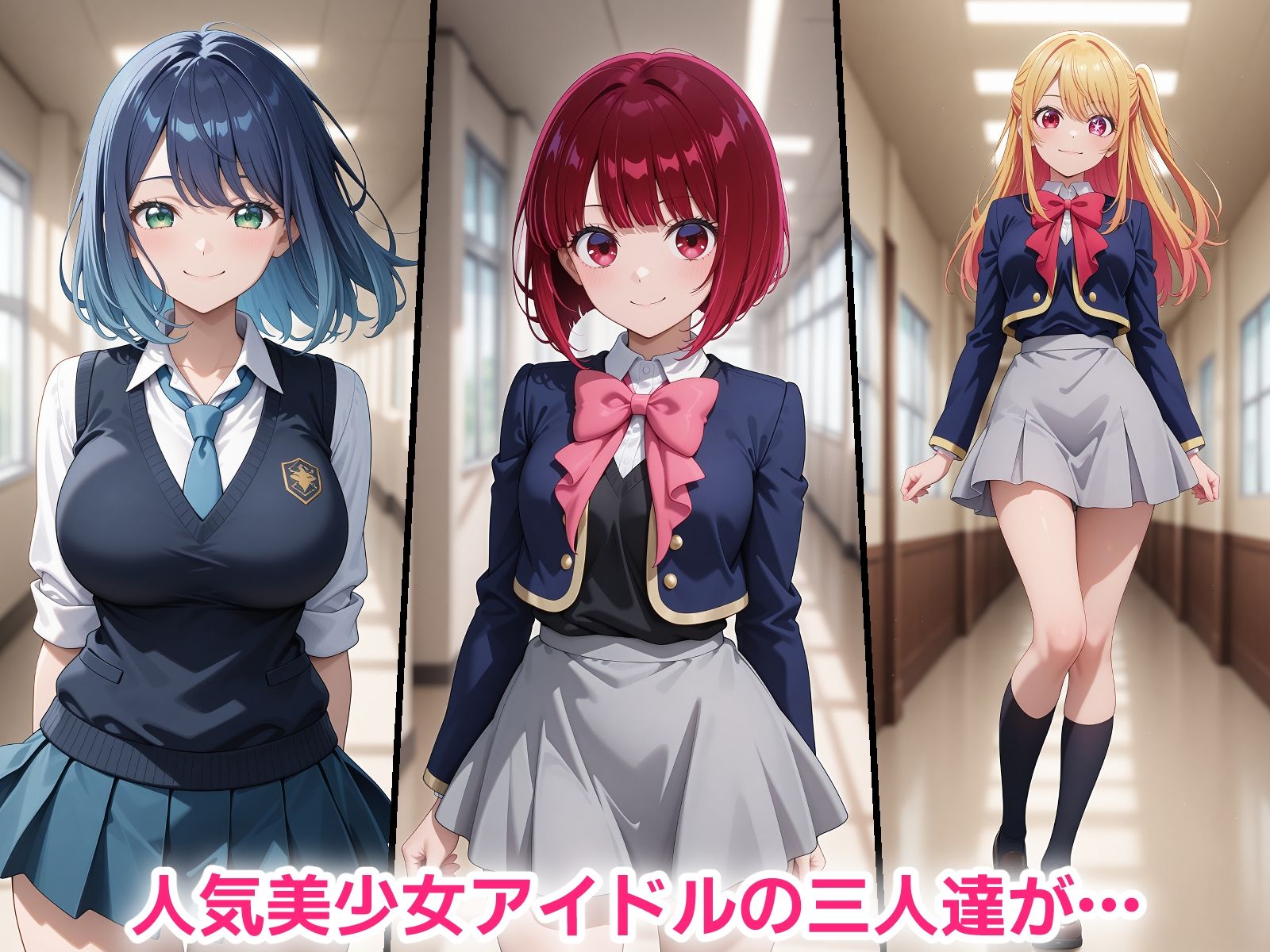 催●おじさんに寝取られる人気美少女アイドルの三人〜全員メス堕ち・孕ませ〜 サンプル1ページ目