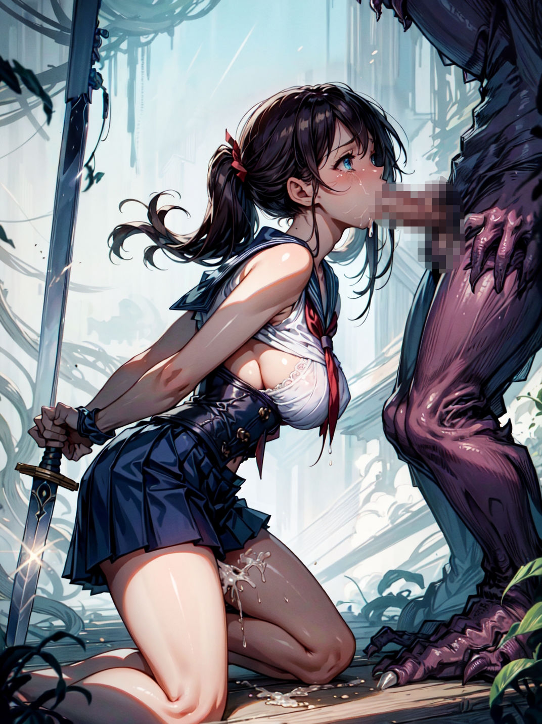 淫魔との戦いに敗れ、犯●れた淫魔ハンター5 サンプル2ページ目