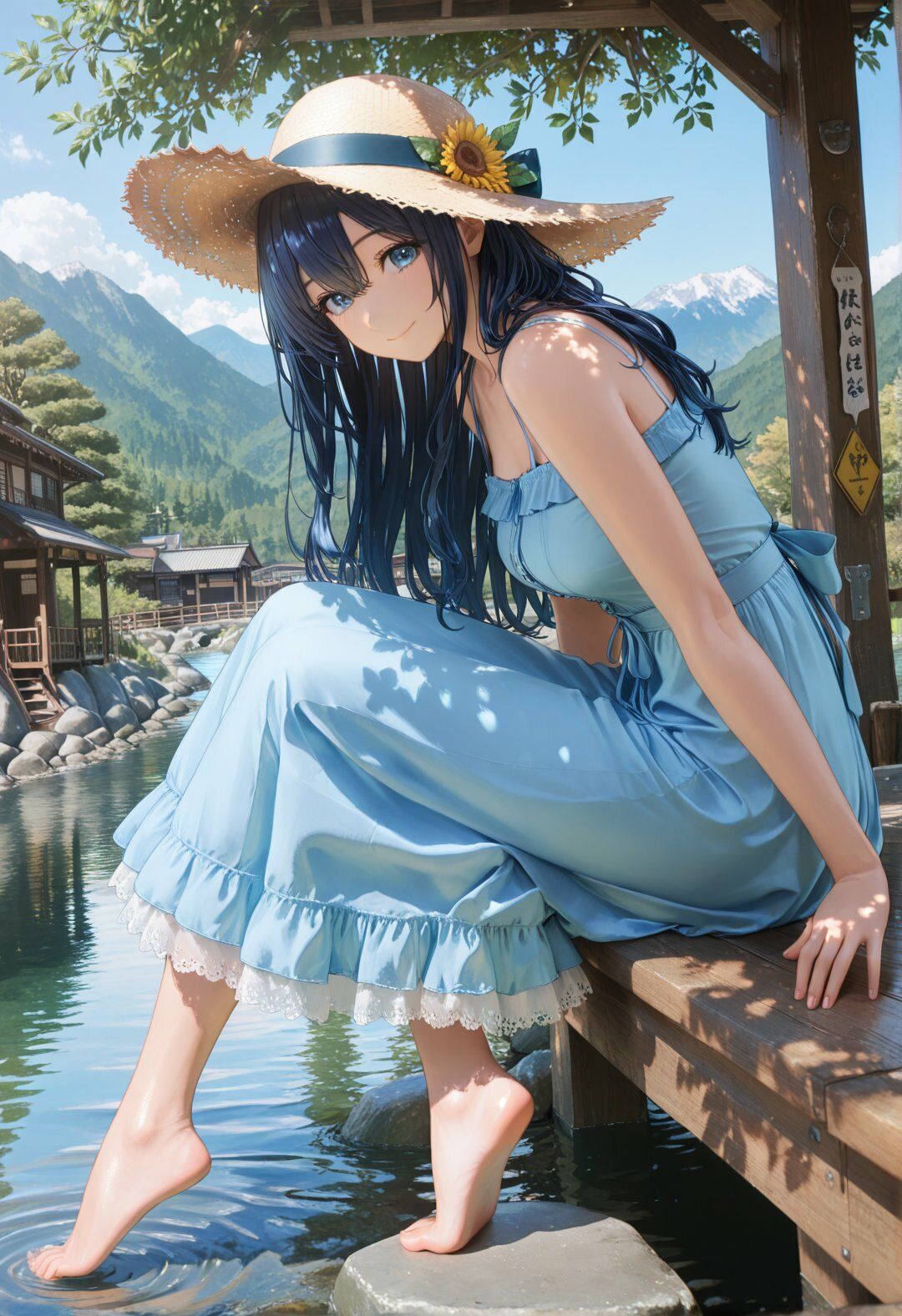 巨乳幼馴染と再び交わる夏の記憶  濡れたワンピースとずれたサラシの淫らな再会 サンプル1ページ目