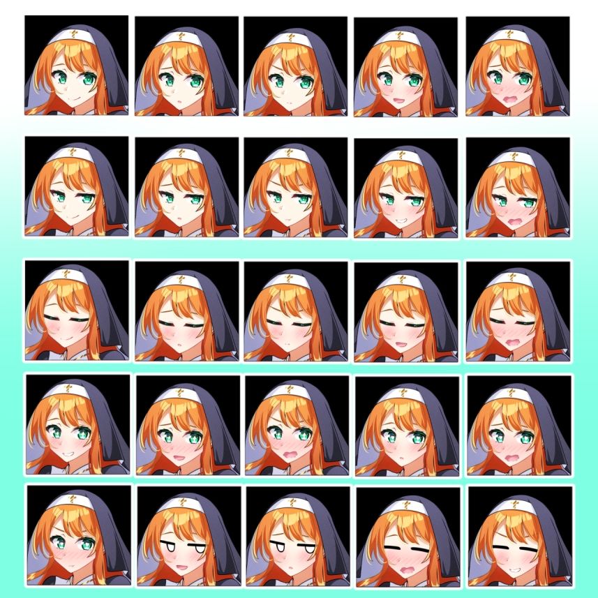 立ち絵素材  シスター サンプル2ページ目