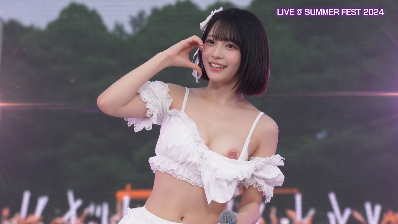 【78人】一眼レフ高速連写が捉えた 野外ライブでのアイドル本気ポロリ78連発【完全版】 サンプル6ページ目