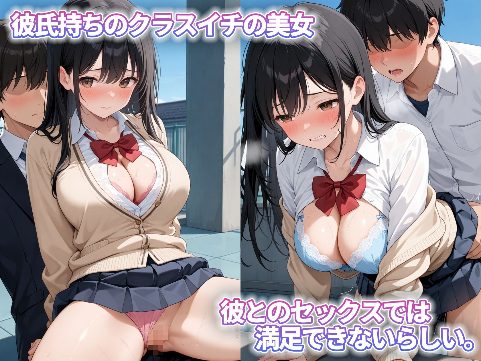 『巨乳女子NTR』 - 彼氏じゃ満足できないらしく、毎日俺の巨根で絶頂セックス サンプル1ページ目
