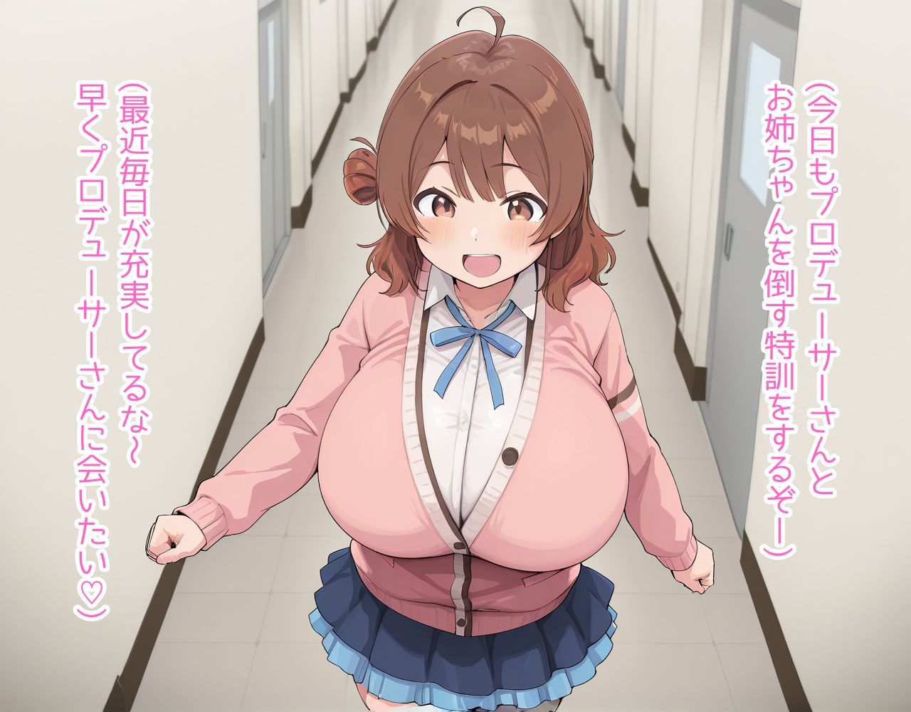 サイミンアプリでおじさんをプロデューサーと誤認しちゃう花海ウメちゃん サンプル2ページ目