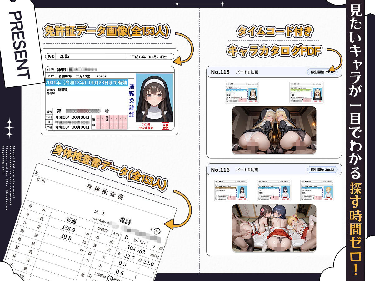 【4K神画質】聖職者 失格！祈りを捨てた背徳悦びSEX153連発！【146分】 サンプル1ページ目