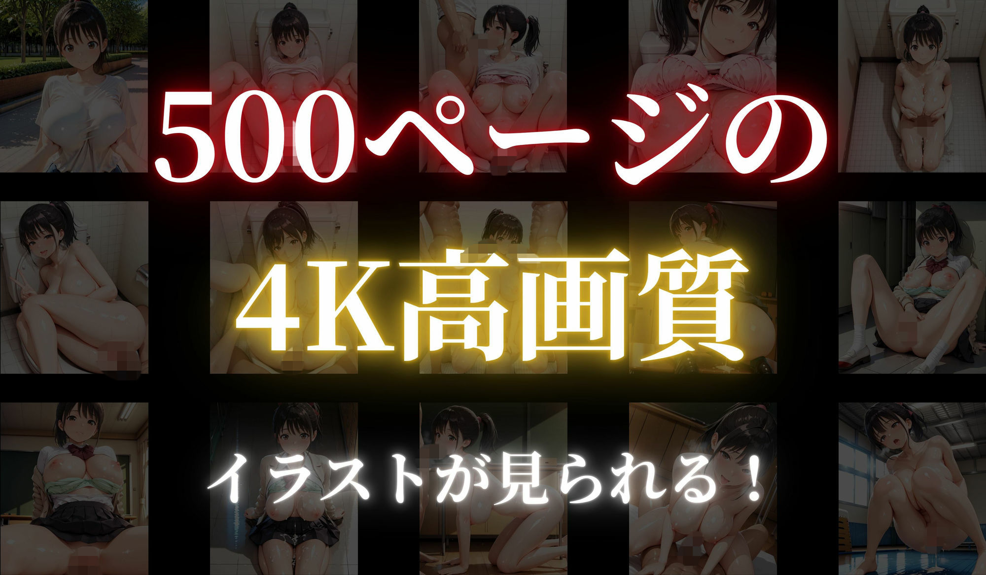 ［500ページの4K高画質］公園肉便〜100円たちんぼ女生徒のきつマン女体〜 サンプル4ページ目