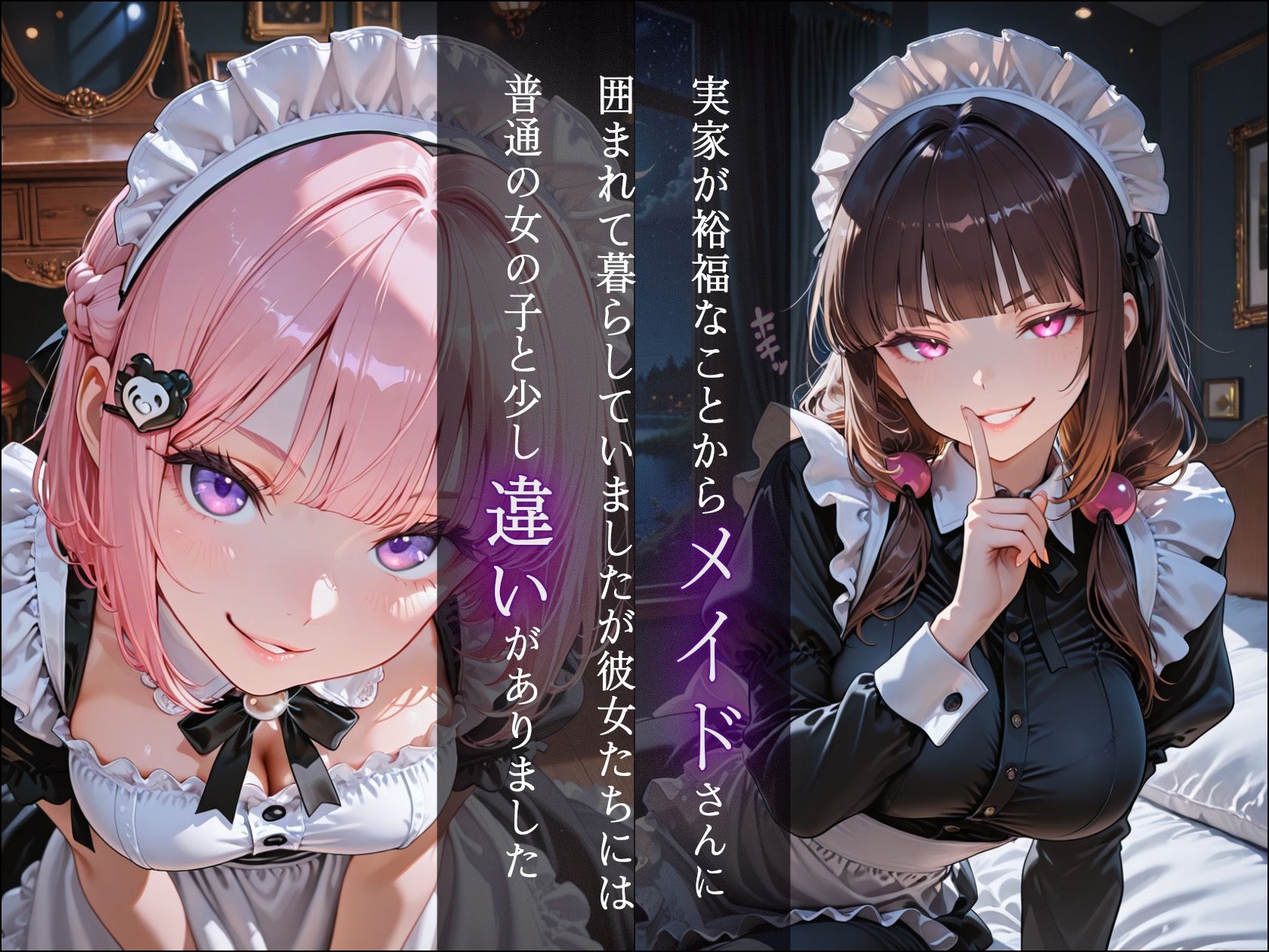 実家のドSメイドから夜な夜な徹底搾精される話 サンプル1ページ目