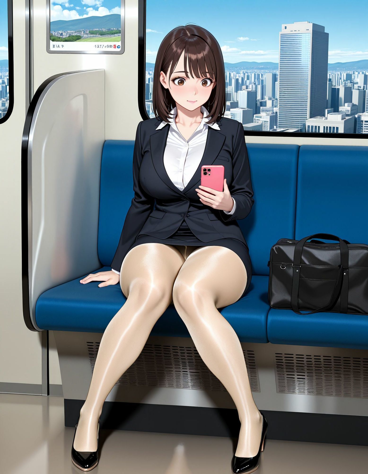 AI@OL（電車）/パンスト娘 サンプル1ページ目