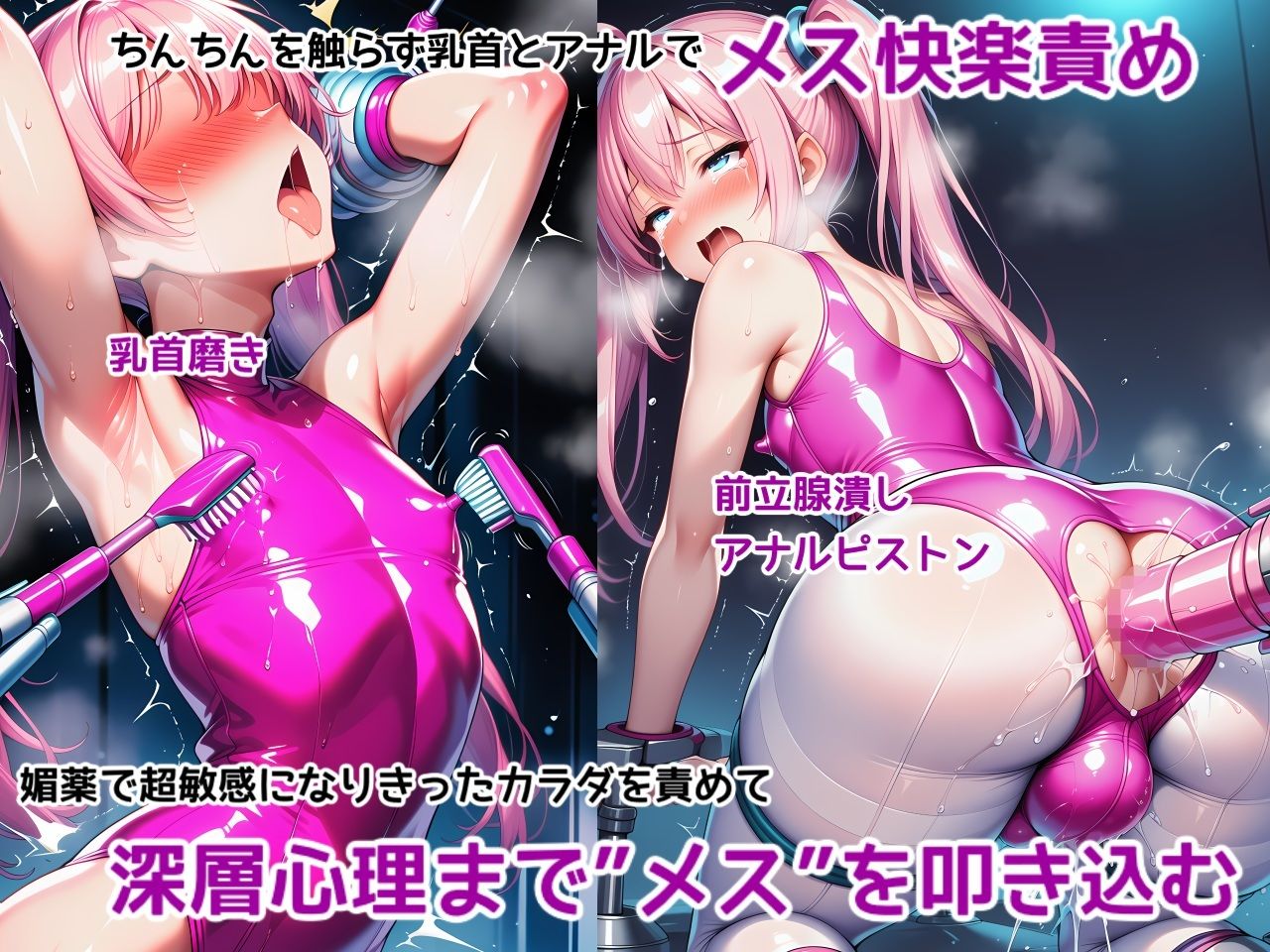 男の娘メス堕ち調教・ケツイキ機械姦〜機械責めでメスイキを仕込まれてちんぽ付きケツまんこマゾメスにされちゃう男の娘の話 サンプル2ページ目