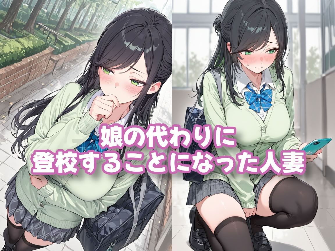 娘の代わりに登校する制服人妻【セリフ付き】 サンプル3ページ目