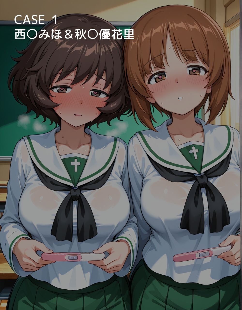 ハメパン〇ァー レズカップルを性処理係にしたら孕み堕ちした サンプル1ページ目
