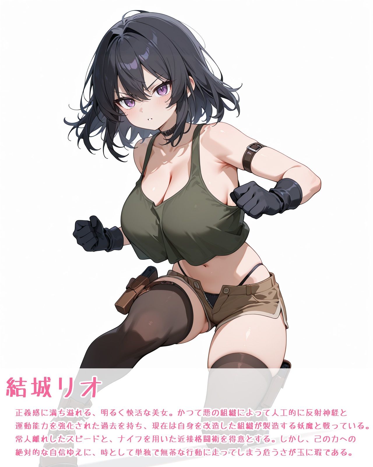 巨乳少女は触手に勝てない［AIイラスト集Vol.03］（セリフ付き） サンプル1ページ目
