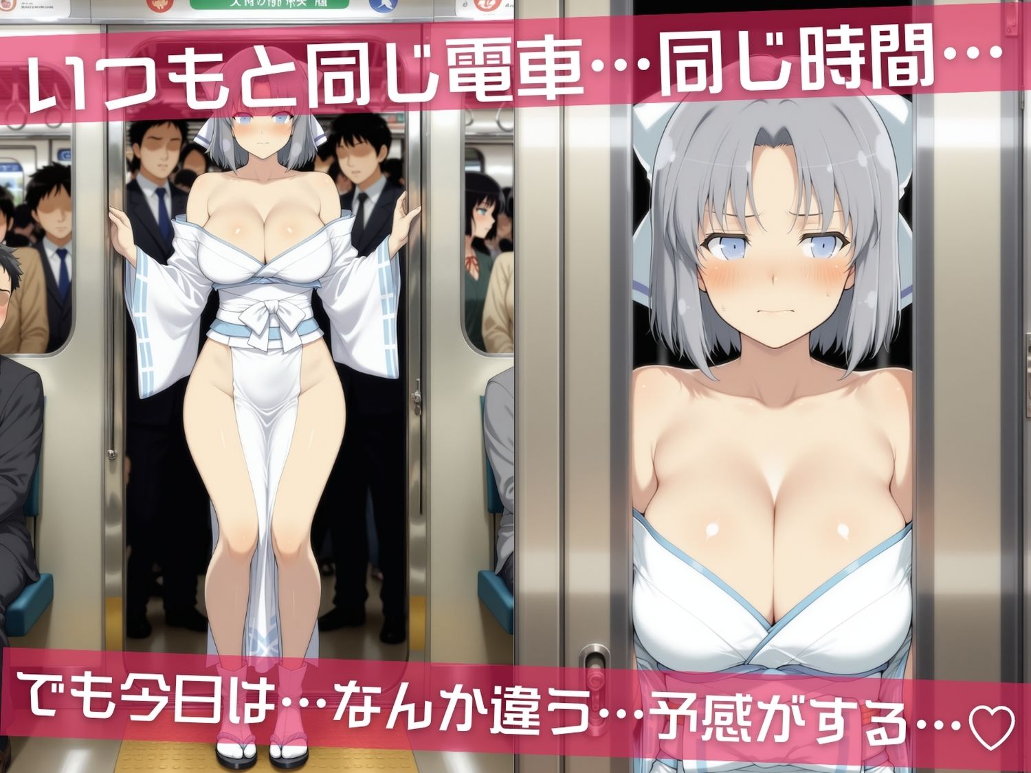 満員電車痴●地獄 肉便器化計画 閃乱カ●ラ編 サンプル1ページ目