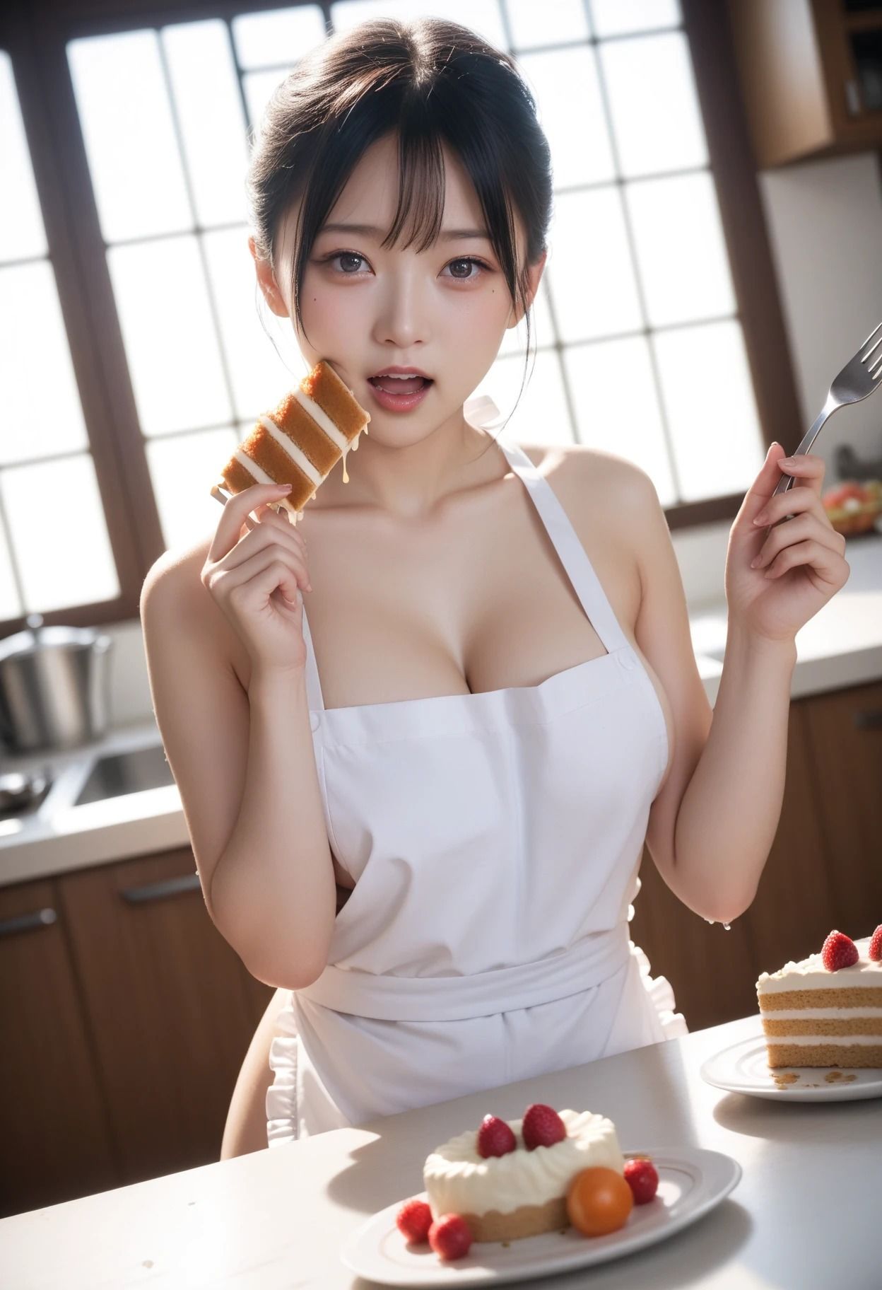 巨乳裸エプロンの密着誘惑  200枚完全収録 サンプル10ページ目