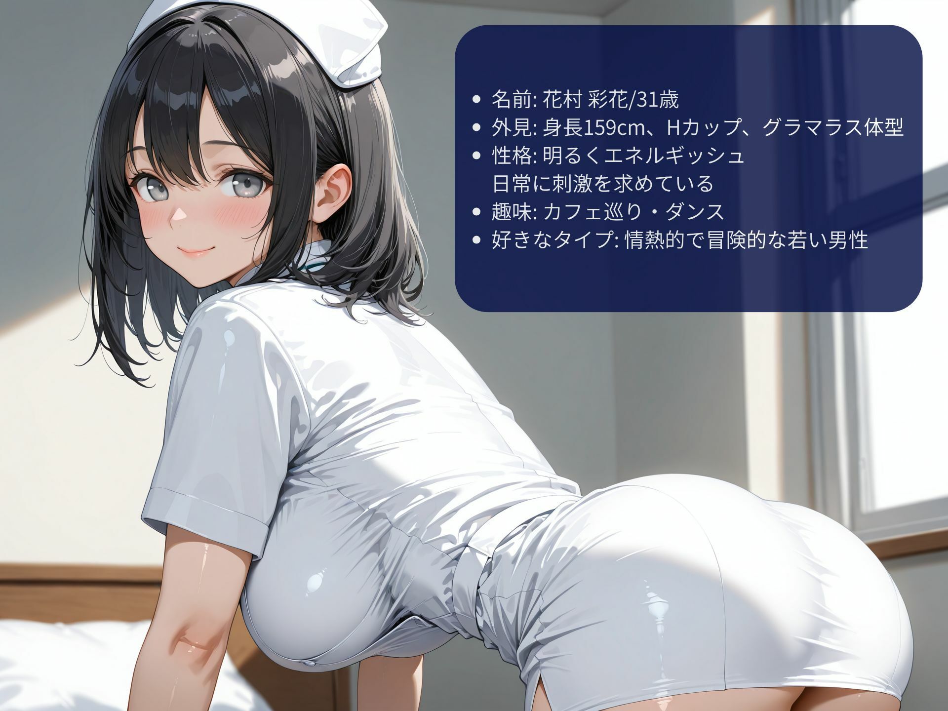 巨乳痴女ナースに誘惑されて不倫セックス サンプル1ページ目