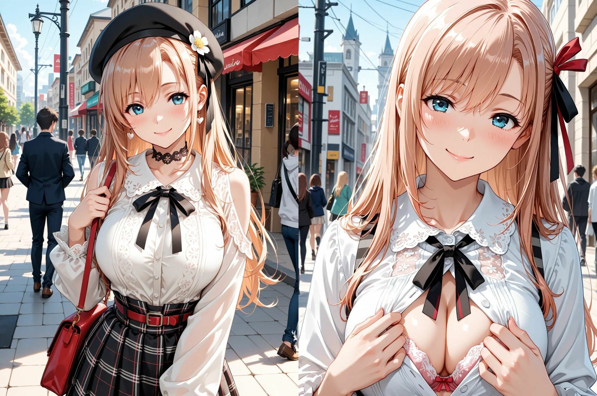 見せたガール優菜との限界！露出デート（はーと） サンプル1ページ目
